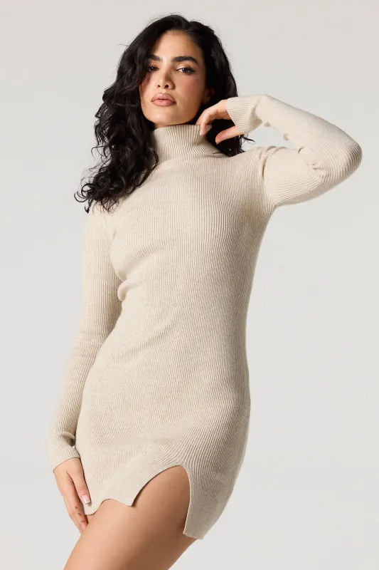 Ribbed Knit Turtleneck Sweater Dress sold by Urban Planet