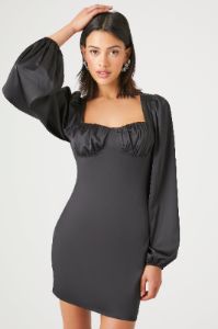 Minirobe en satin à manches longues sold by Urban Planet