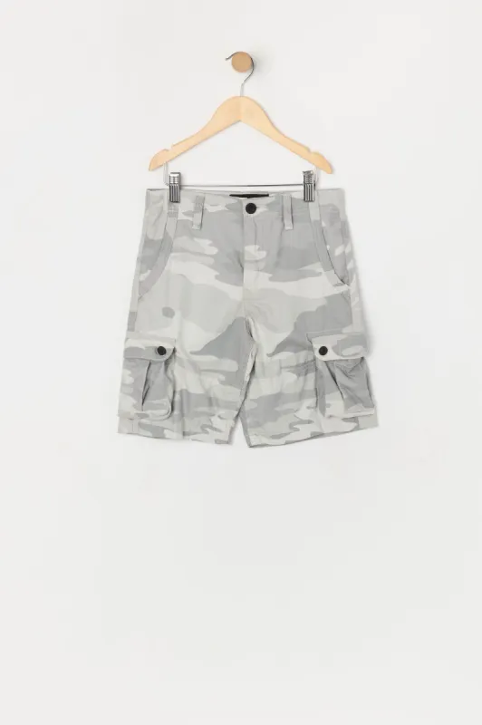 Boys Camo Long Cargo Short sold by Urban Planet