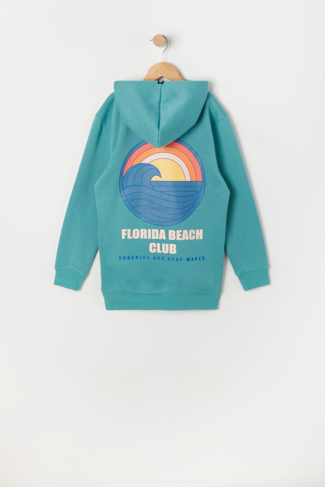 Boys Florida Beach Club Sunset Graphic Fleece Hoodie sold by Urban Planet product image thumbnail 2