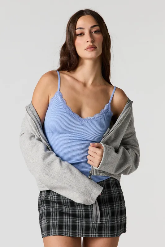 Seamless Ribbed Lace Trim Cami sold by Urban Planet