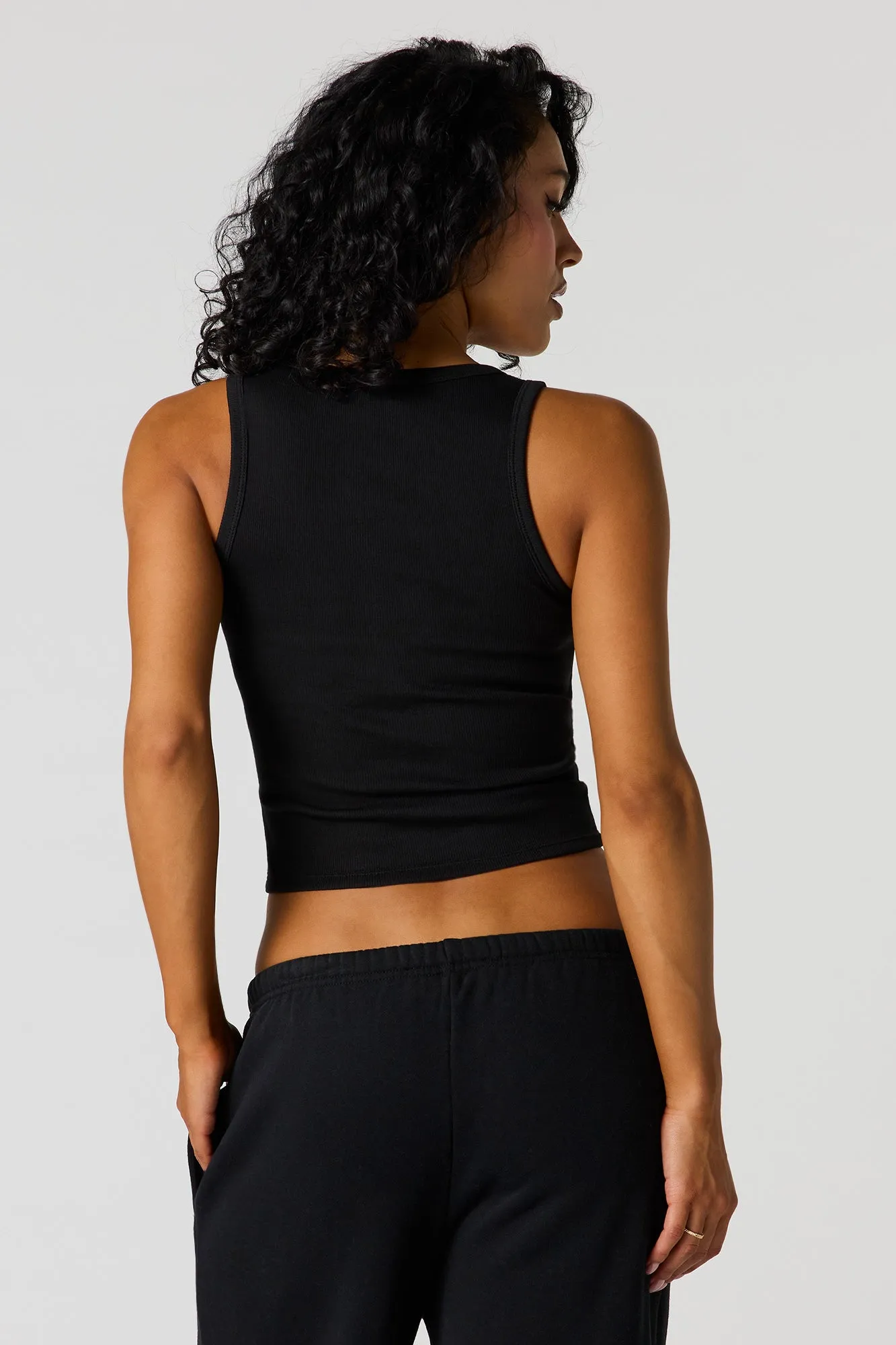 Ribbed Henley Tank sold by Urban Planet product image thumbnail 5