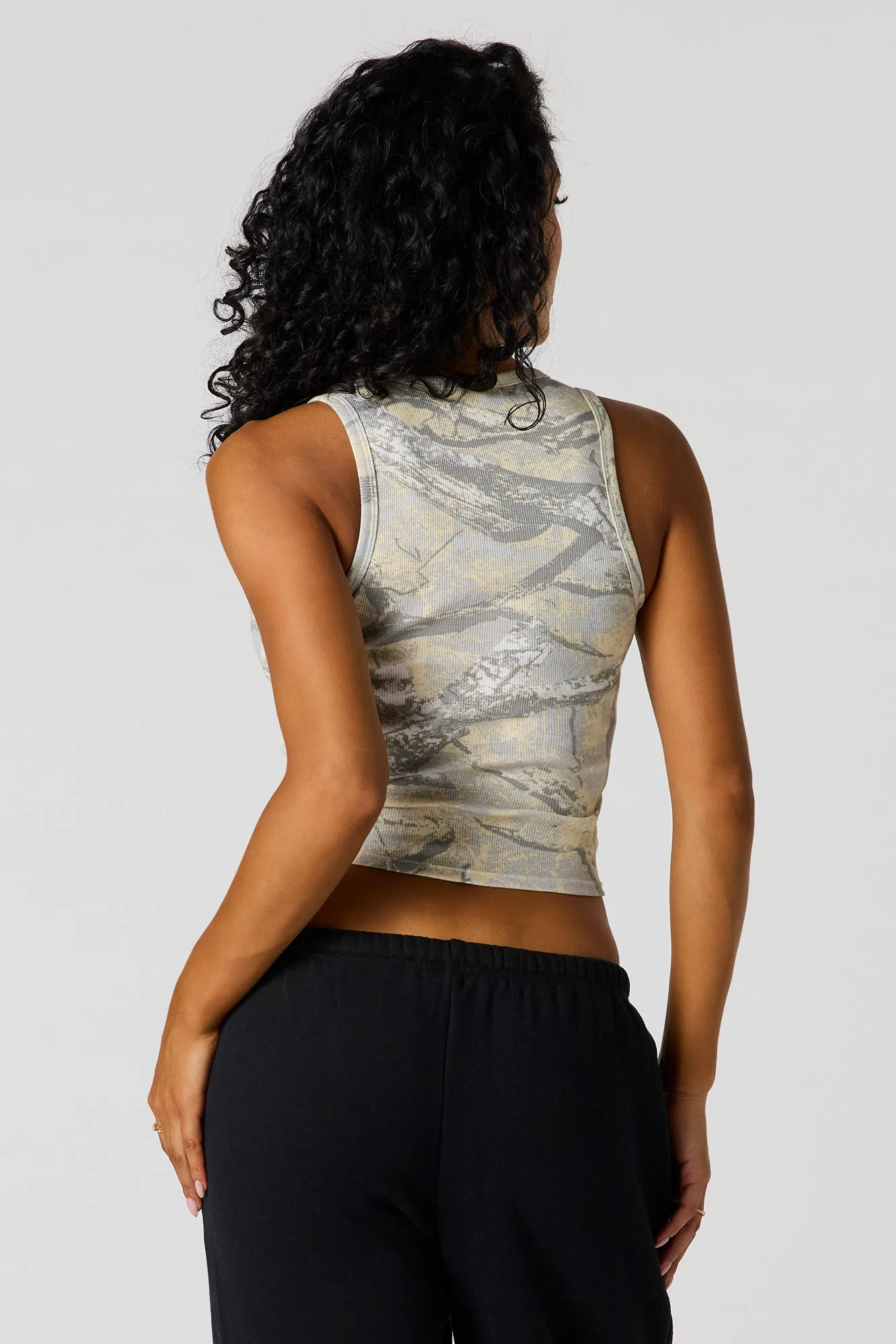 Ribbed Henley Tank sold by Urban Planet product image thumbnail 2