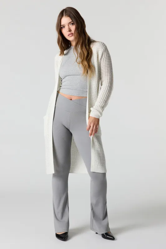 Open Knit Longline Cardigan sold by Urban Planet