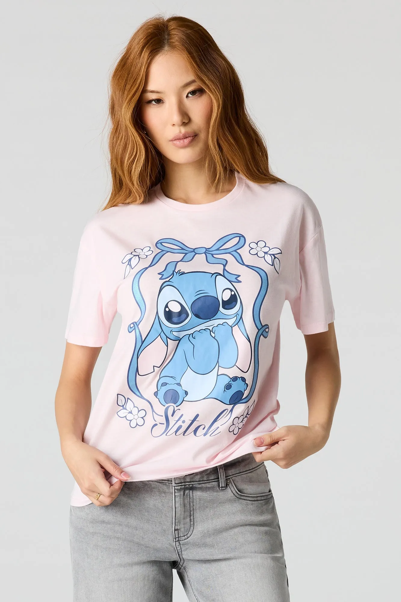 Stitch HD Print Boyfriend T-Shirt sold by Urban Planet product image thumbnail 4