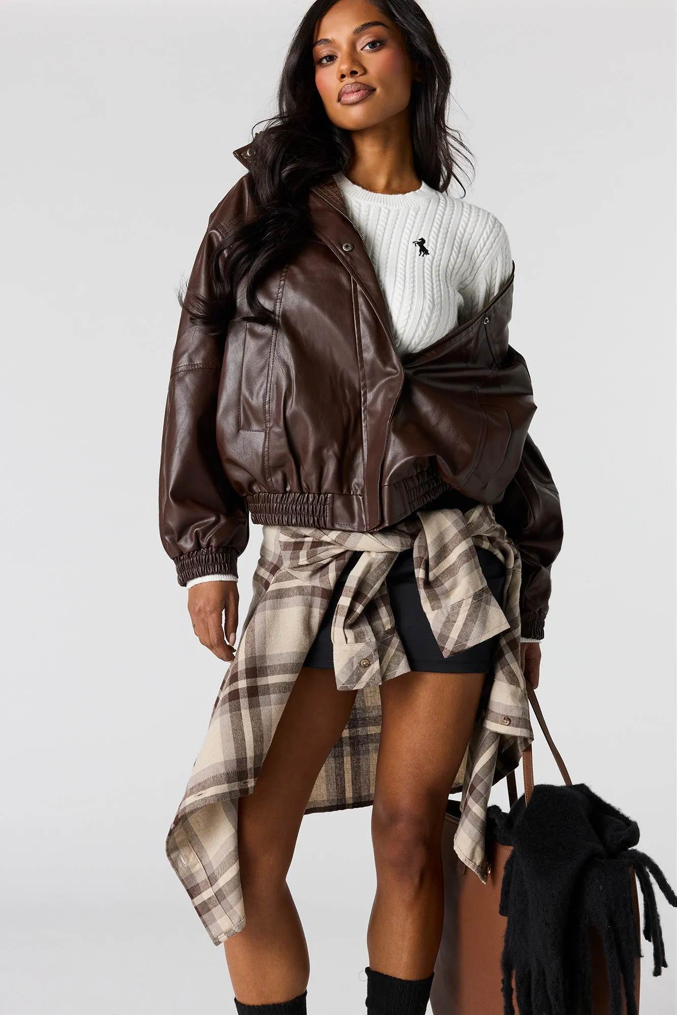 Embroidered Cable Knit Sweater sold by Urban Planet product image thumbnail 5