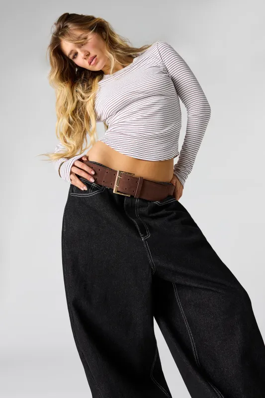 Ribbed Long Sleeve Top sold by Urban Planet