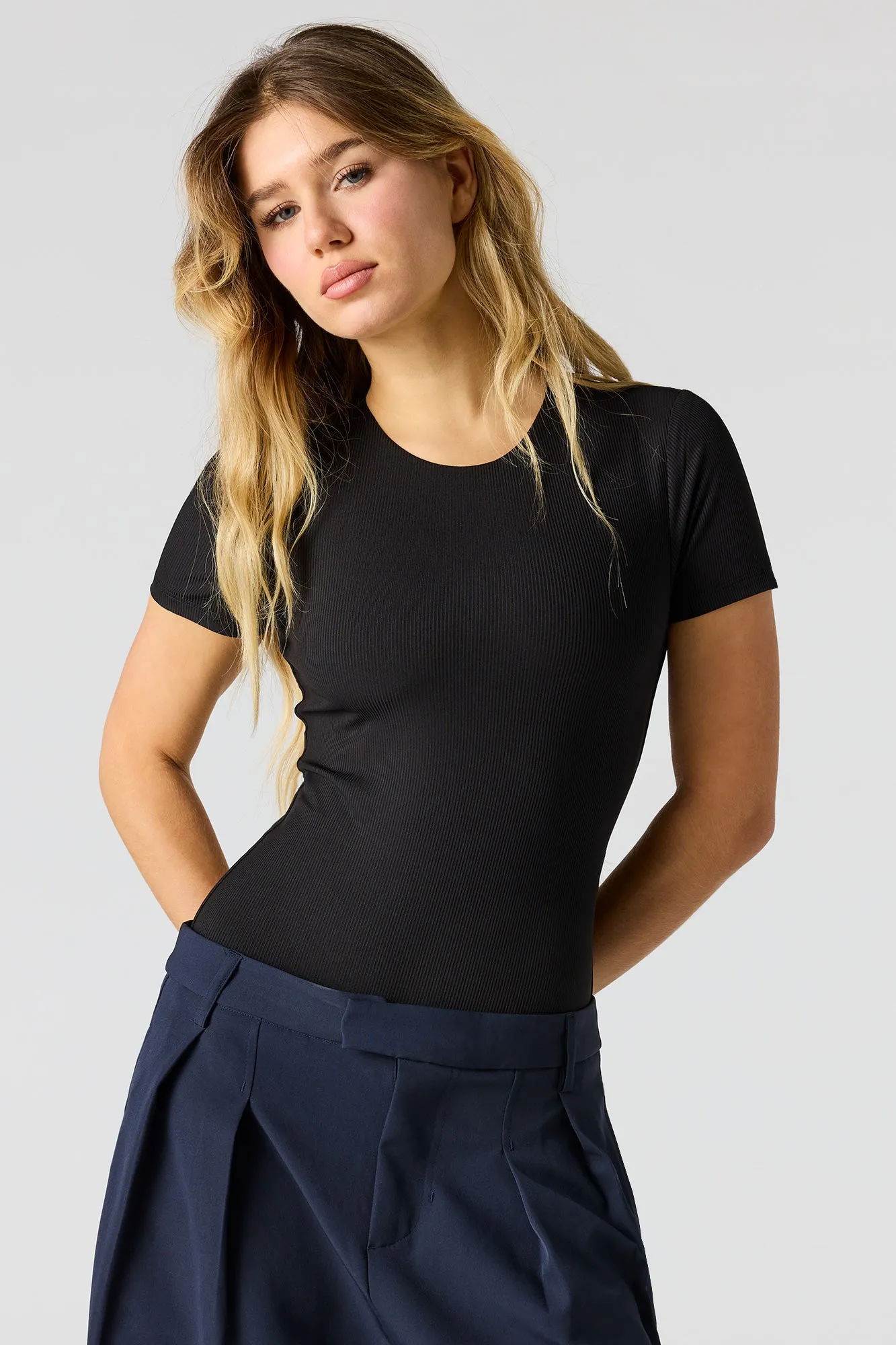 Contour Ribbed T-Shirt Bodysuit sold by Urban Planet product image thumbnail 5