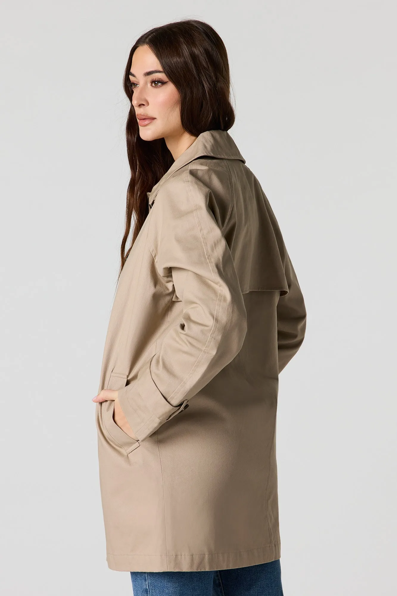Midi Button Front Jacket sold by Urban Planet product image thumbnail 2