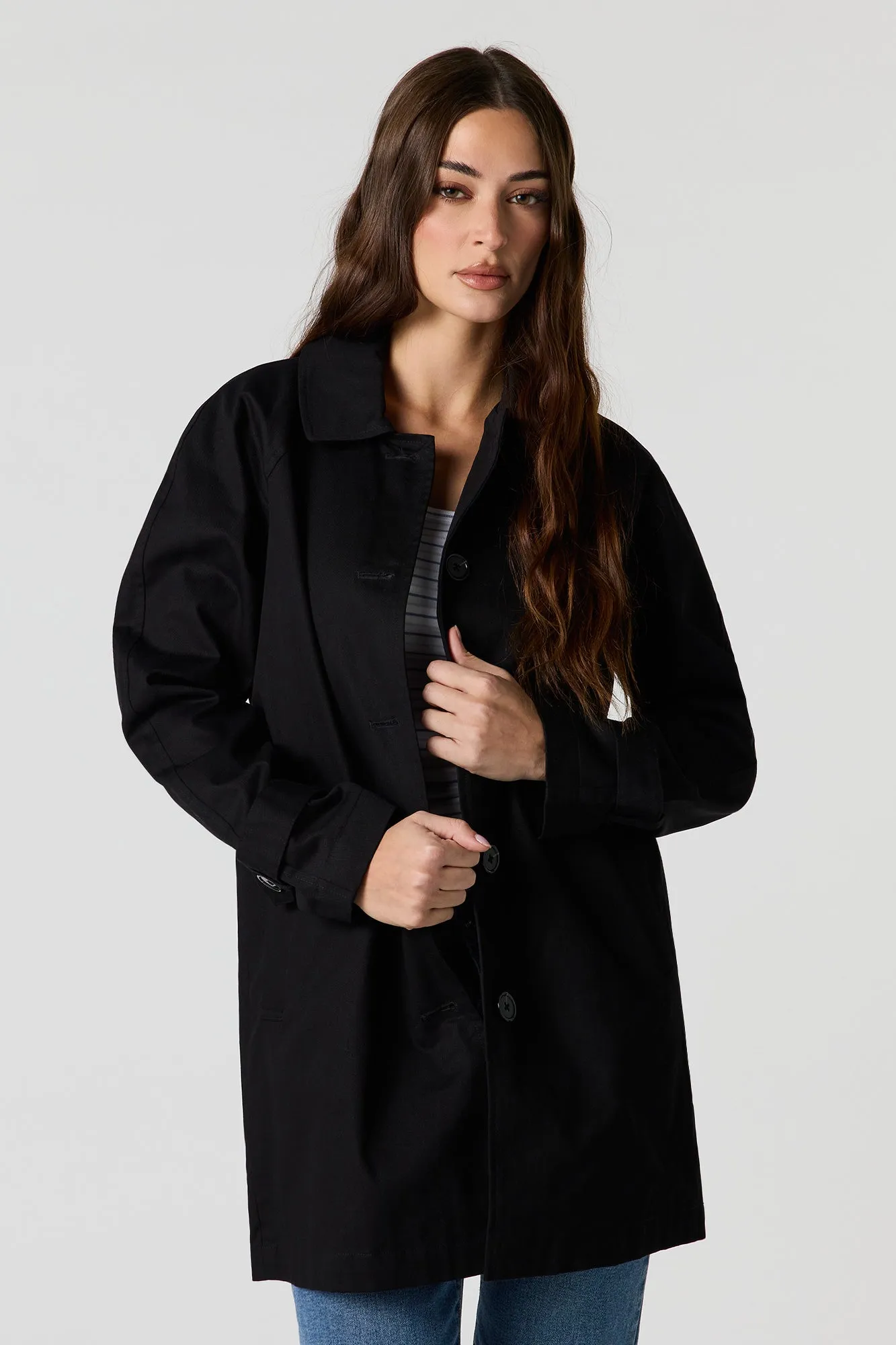 Midi Button Front Jacket sold by Urban Planet product image thumbnail 4