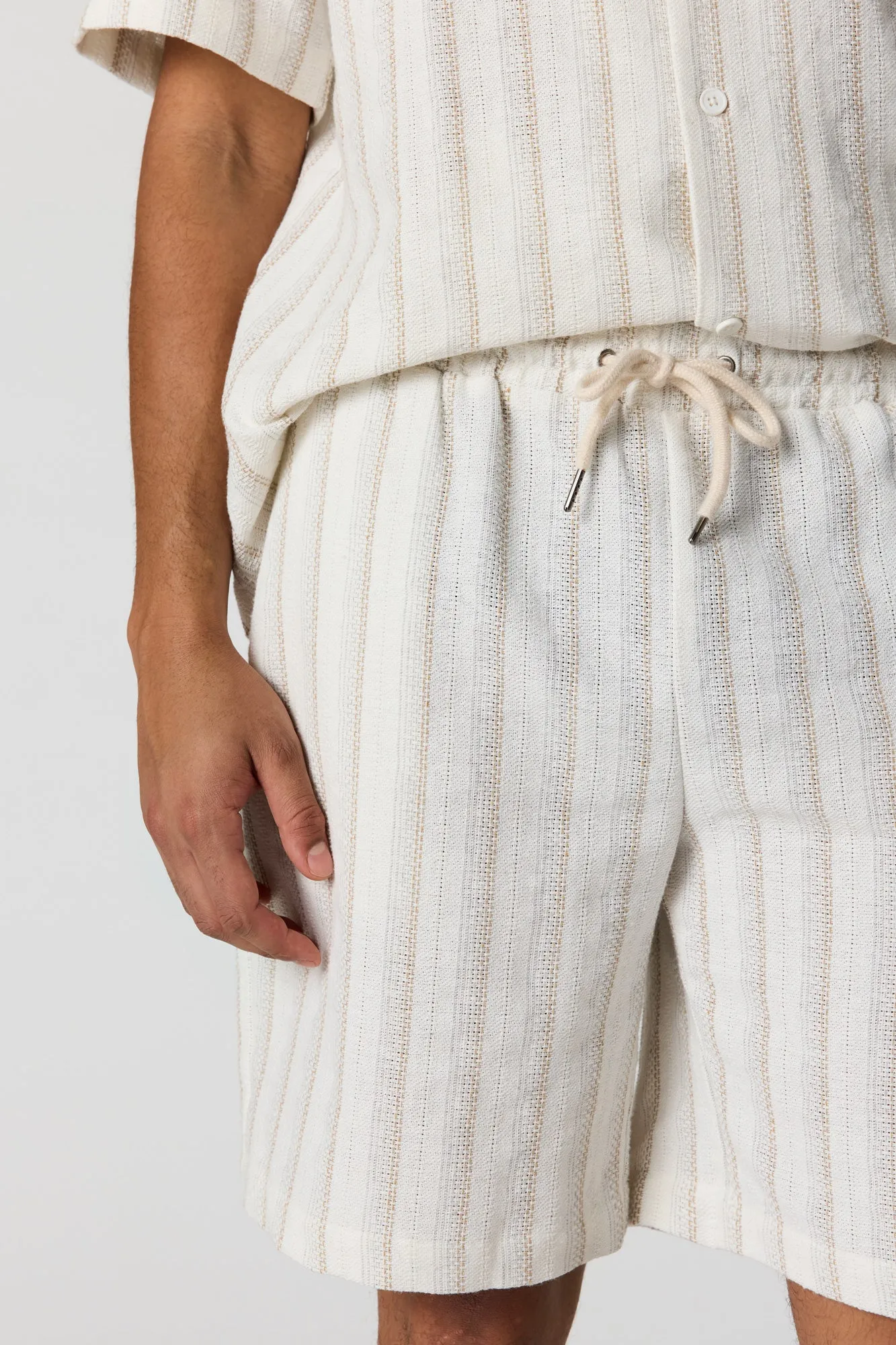 Textured Striped Drawstring Short sold by Urban Planet product image thumbnail 4