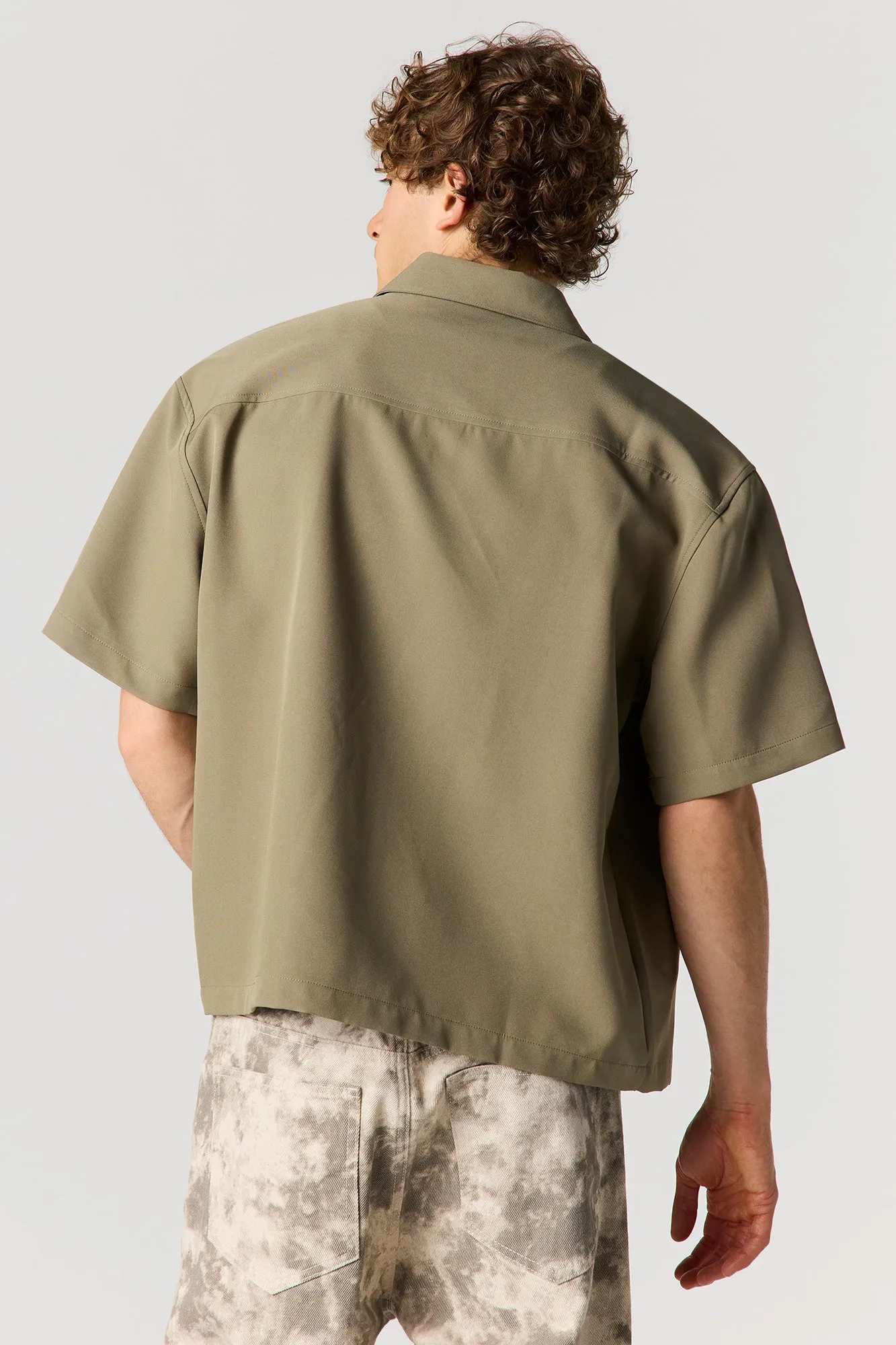 Boxy Button-Up Collared Top sold by Urban Planet product image thumbnail 2