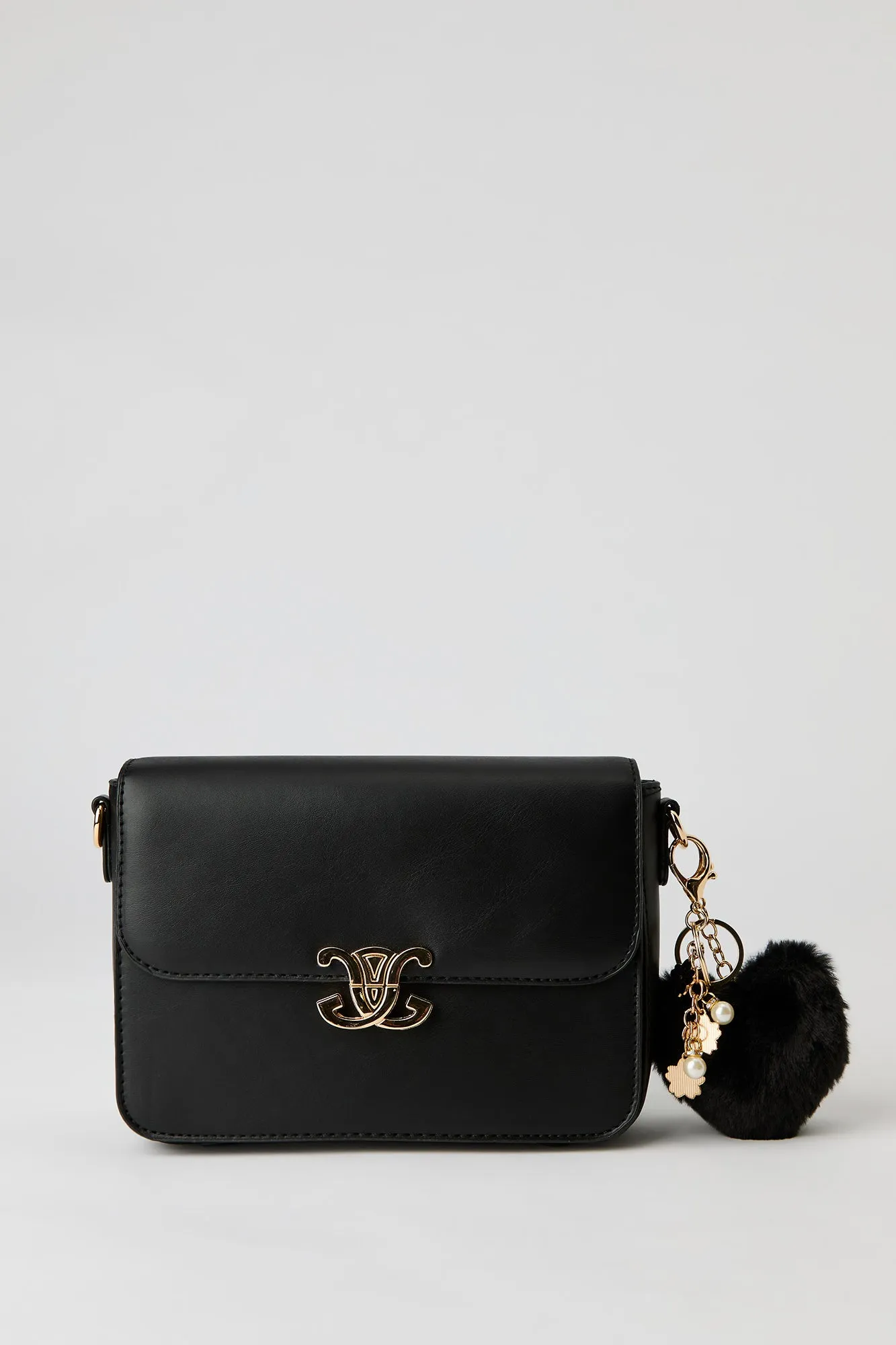 Faux Leather Crossbody Bag with Keychain sold by Urban Planet product image thumbnail 5