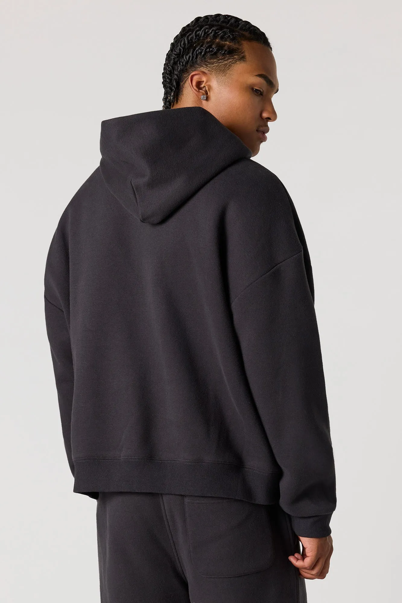 Premium Heavy Weight Fleece Embossed Boxy Hoodie sold by Urban Planet product image thumbnail 5