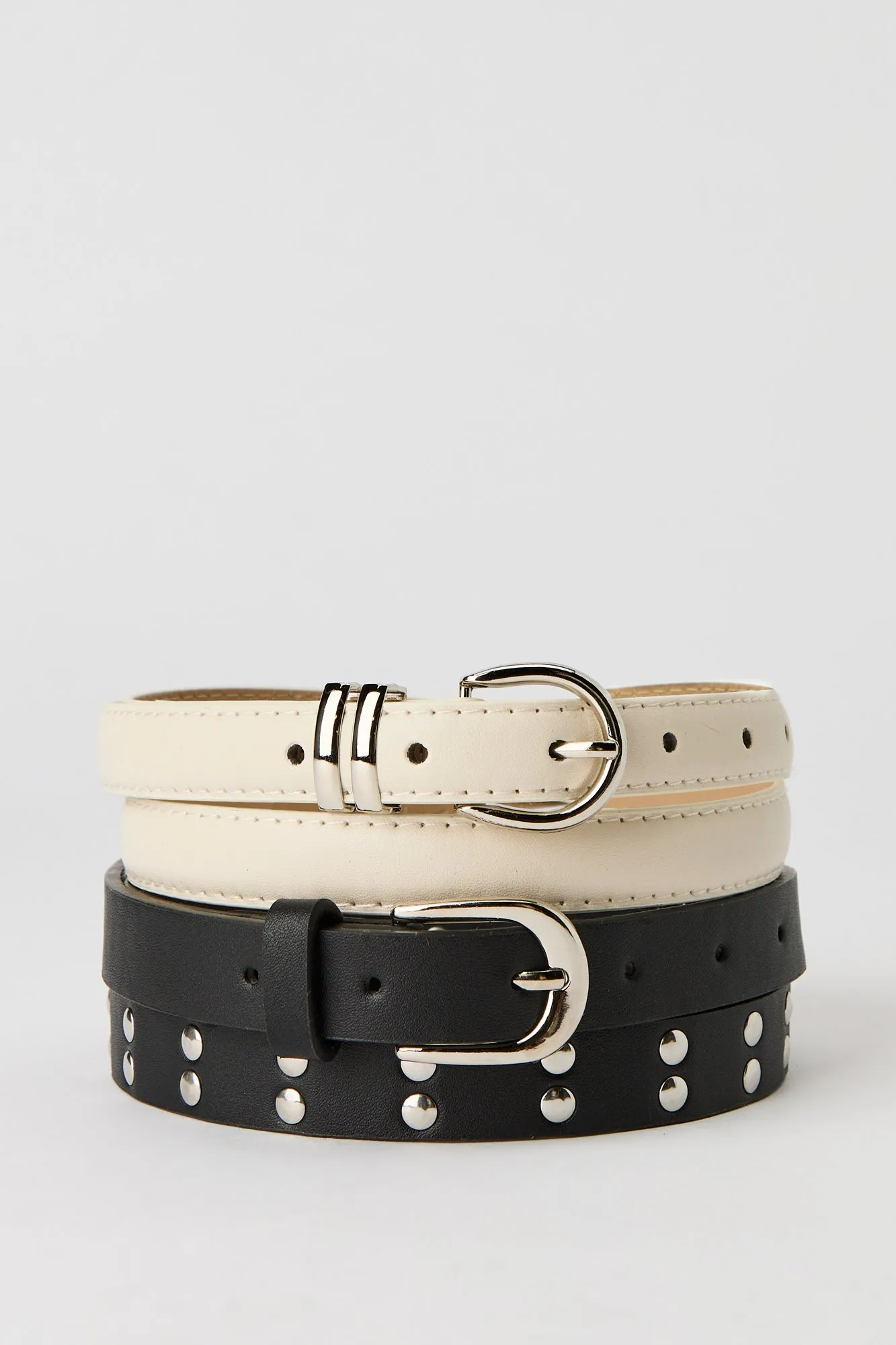 Solid & Studded Belt Set sold by Urban Planet product image thumbnail 3