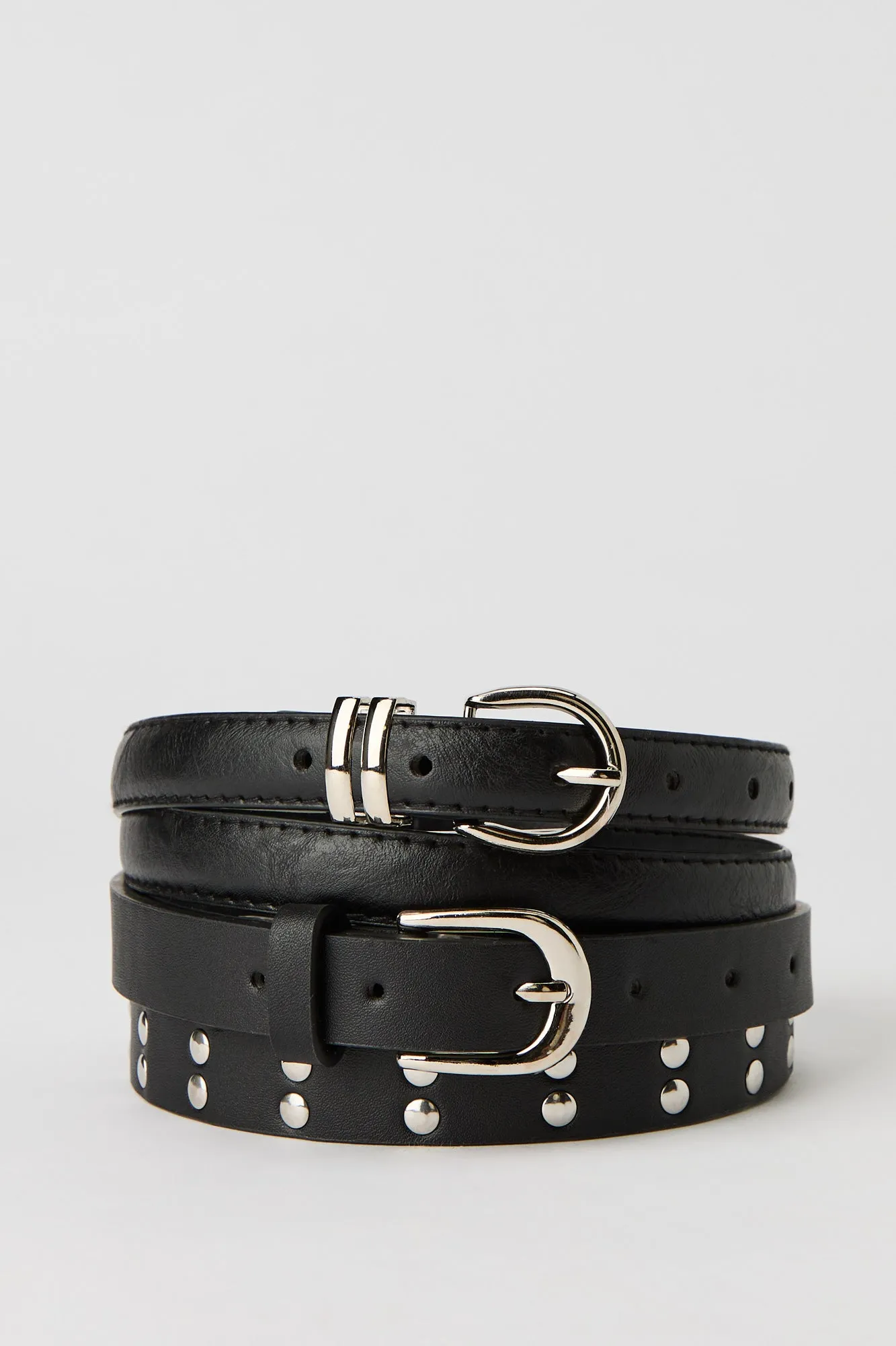 Solid & Studded Belt Set sold by Urban Planet product image thumbnail 5