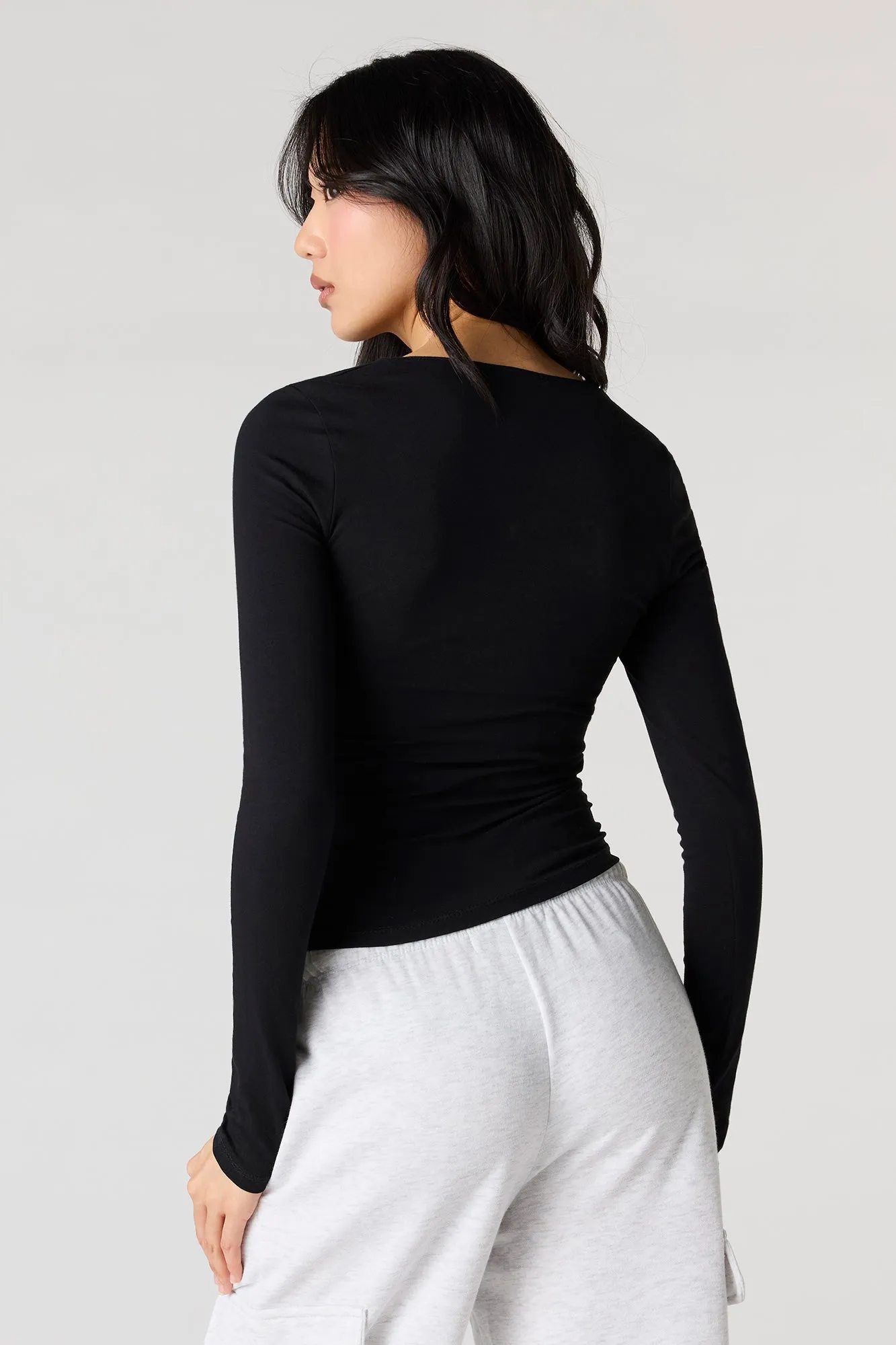 Soft Contour Square Neck Long Sleeve Top sold by Urban Planet product image thumbnail 5