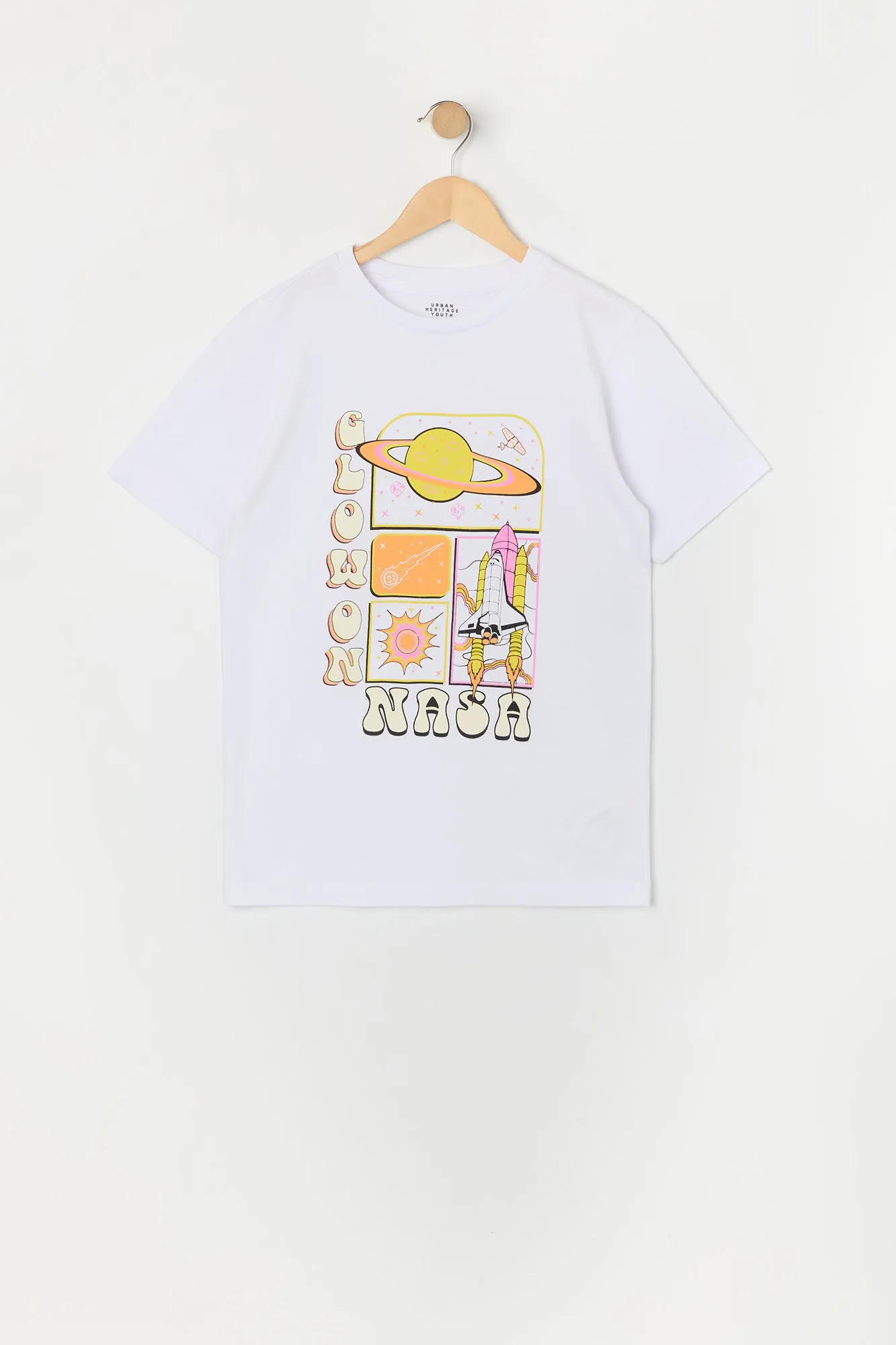 T-shirt à imprimé Glow On NASA pour garçon sold by Urban Planet product image thumbnail 2