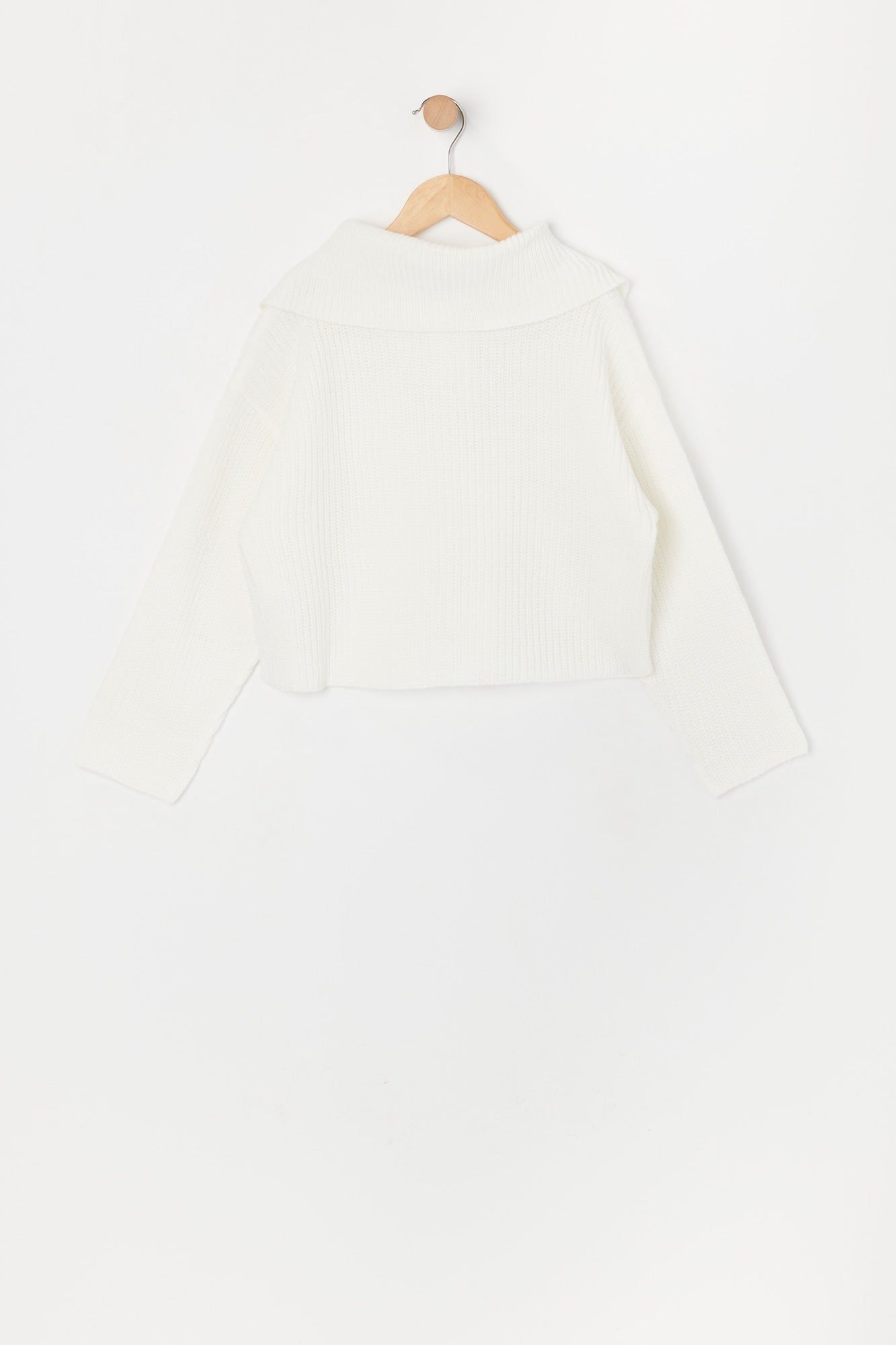 Girls Quarter Zip Knit Sweater sold by Urban Planet product image thumbnail 2