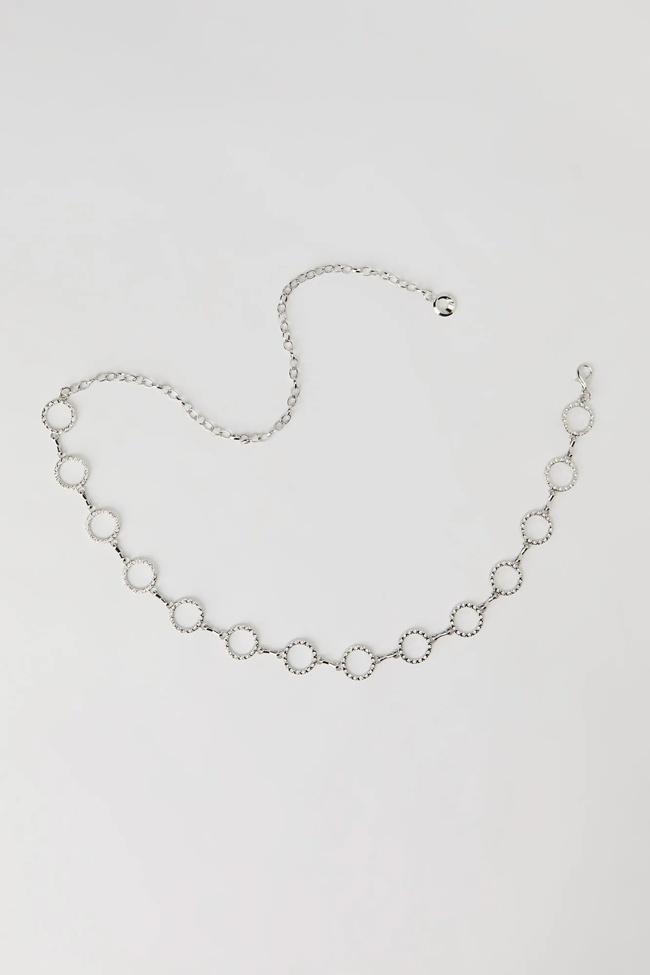 Rhinestone Circle Chain Belt sold by Urban Planet