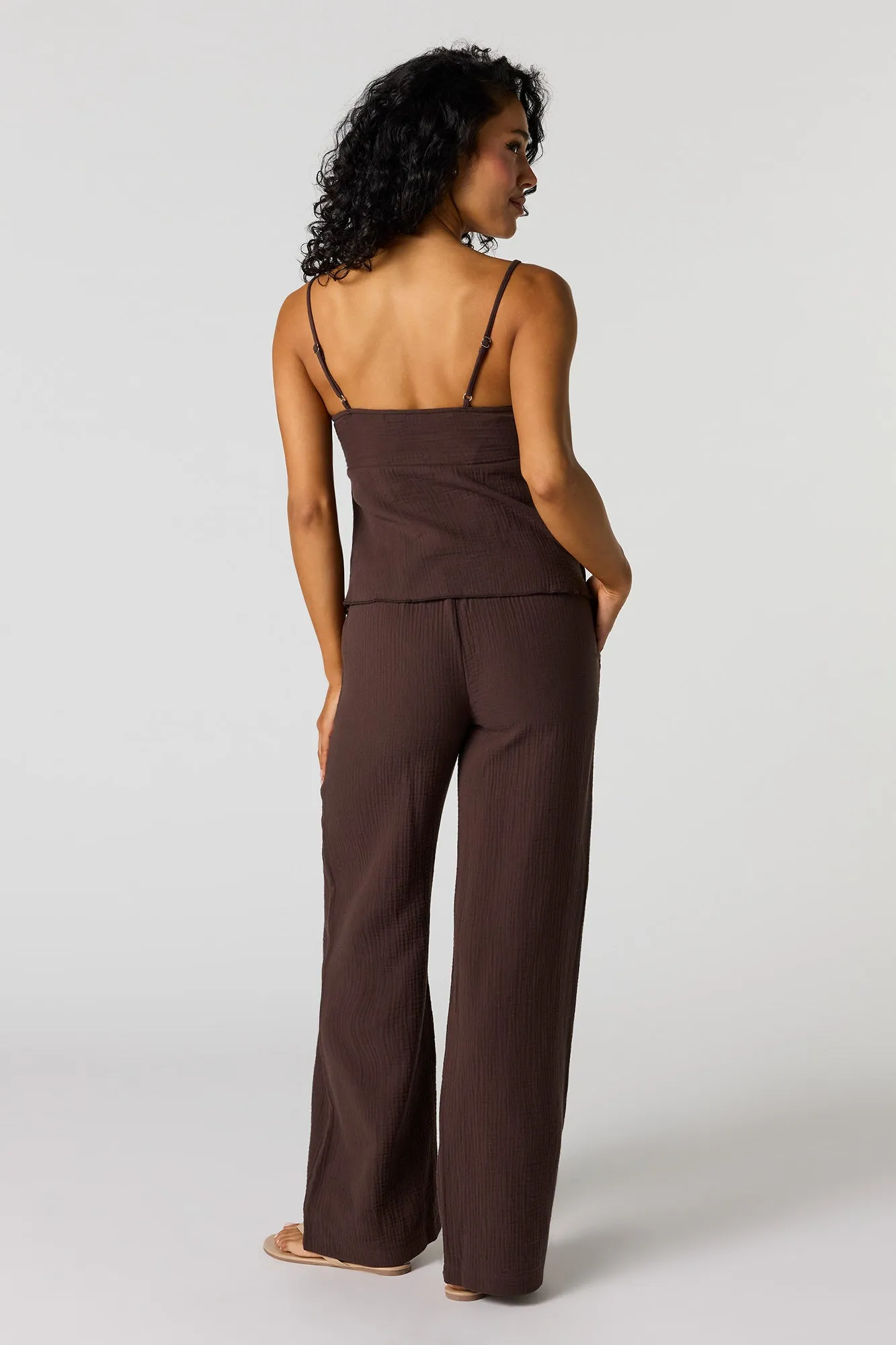 Gauze Wide Leg Pant sold by Urban Planet product image thumbnail 3