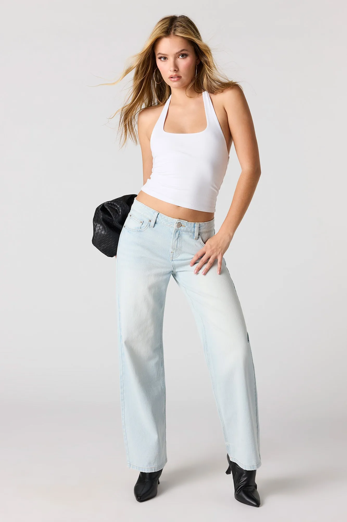 Low Rise Baggy Bleached Jean sold by Urban Planet