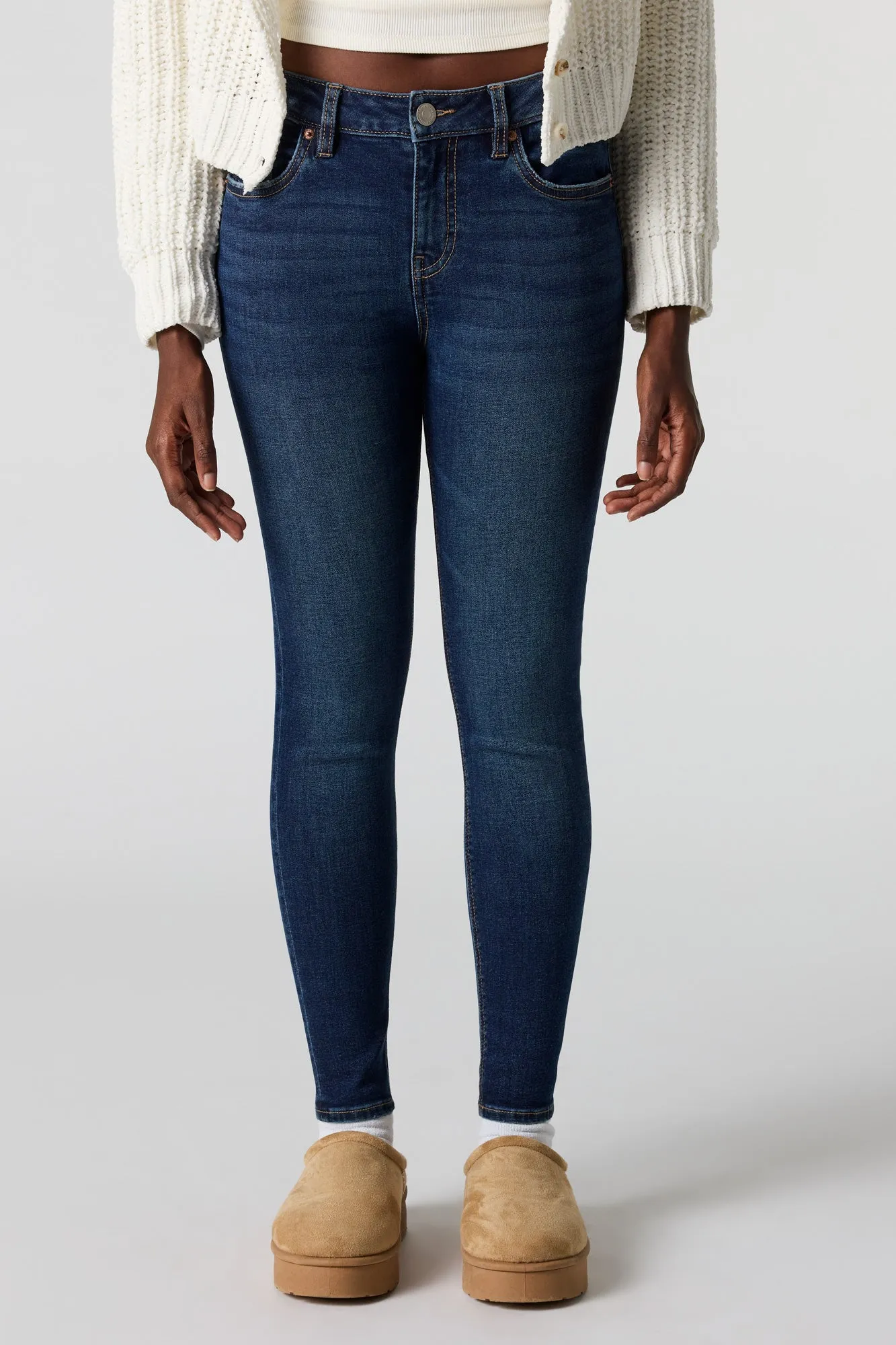High Rise Skinny Dark Jean sold by Urban Planet