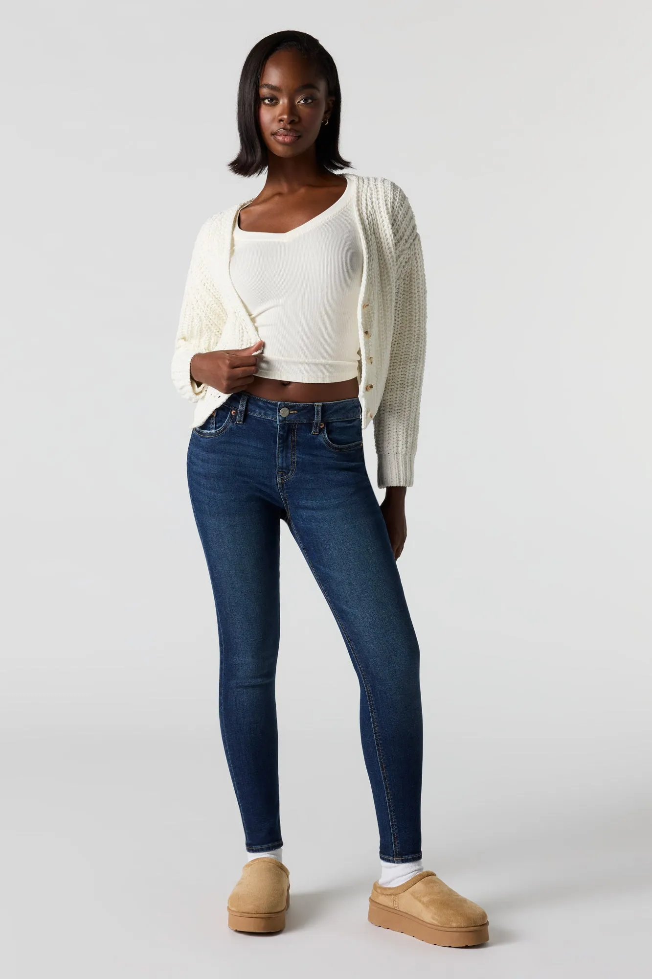 High Rise Skinny Dark Jean sold by Urban Planet product image thumbnail 3