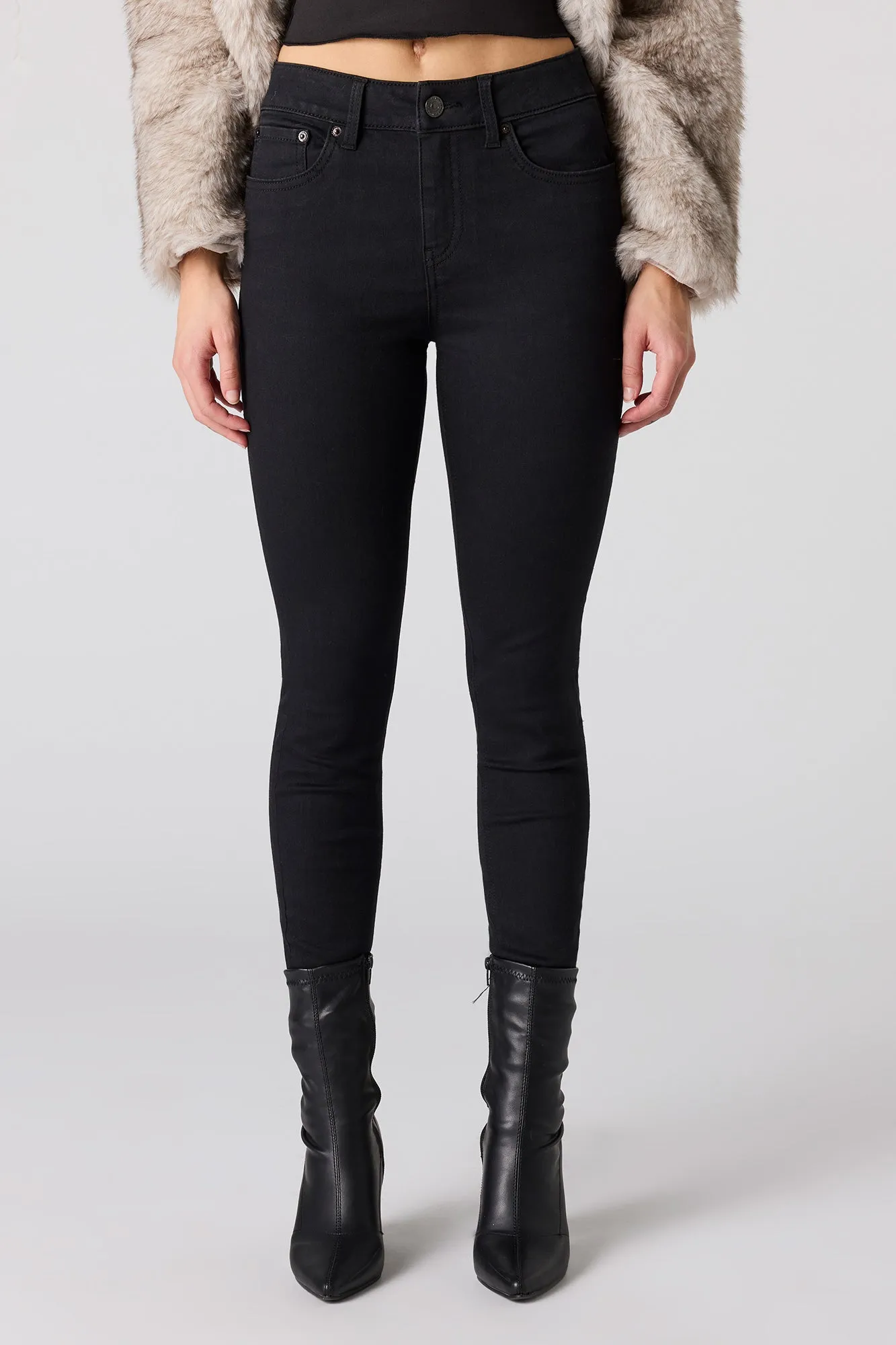 High Rise Skinny Black Jean sold by Urban Planet product image thumbnail 2
