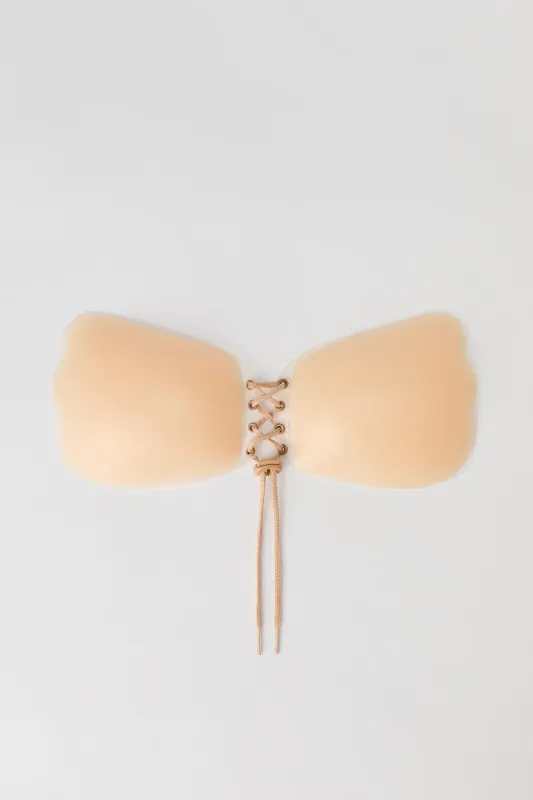 Lace-Up Adhesive Bra sold by Urban Planet
