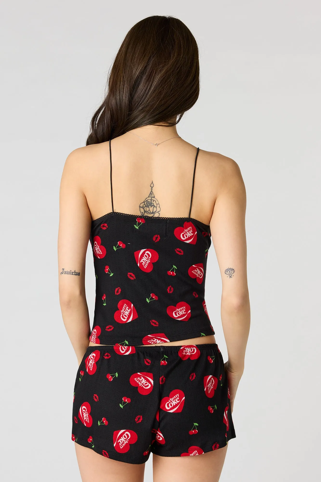 Cherry Coke Print Tank & Short Pajama Set sold by Urban Planet product image thumbnail 2