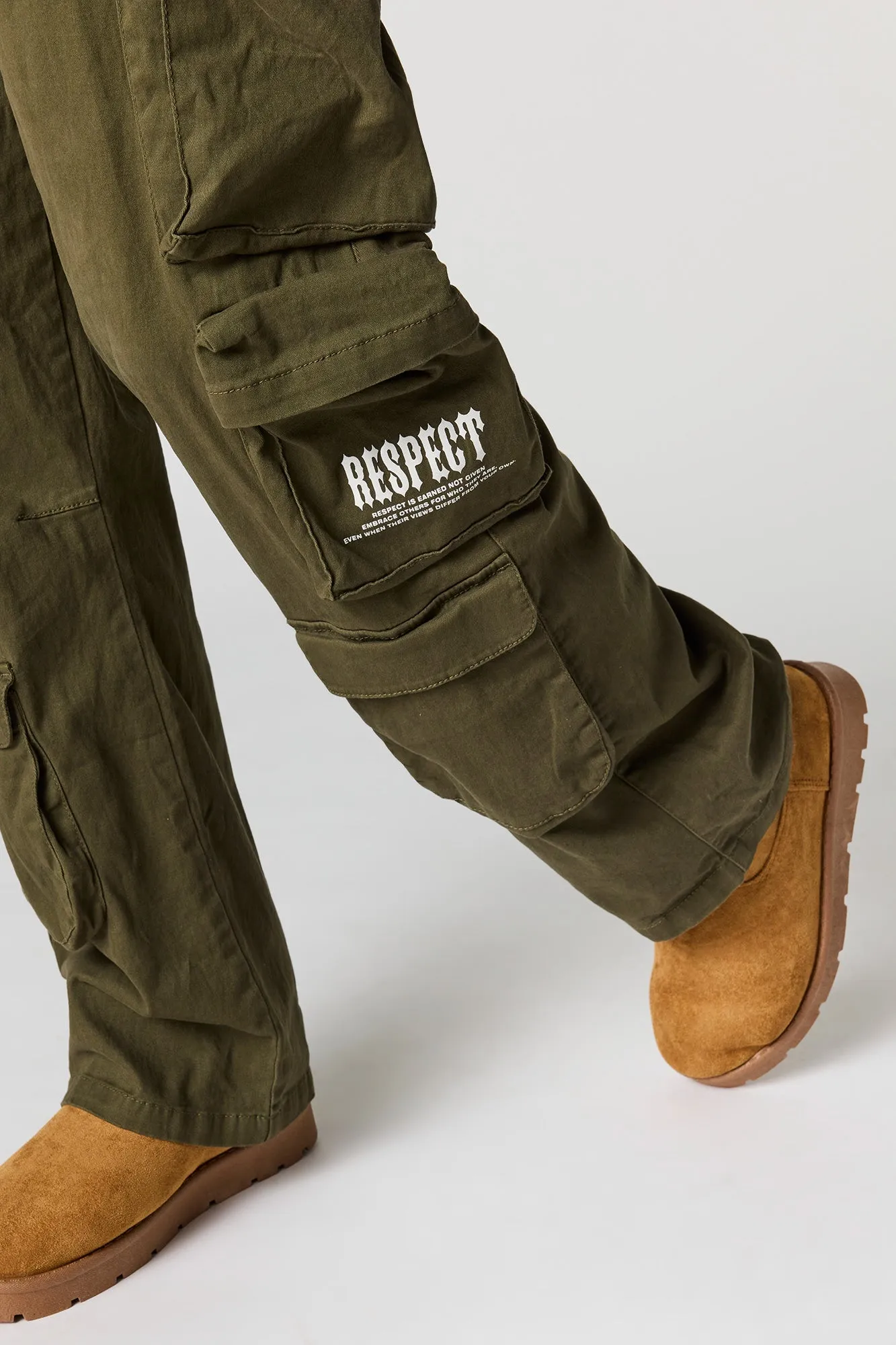 Respect Graphic Baggy Cargo Jogger sold by Urban Planet product image thumbnail 4