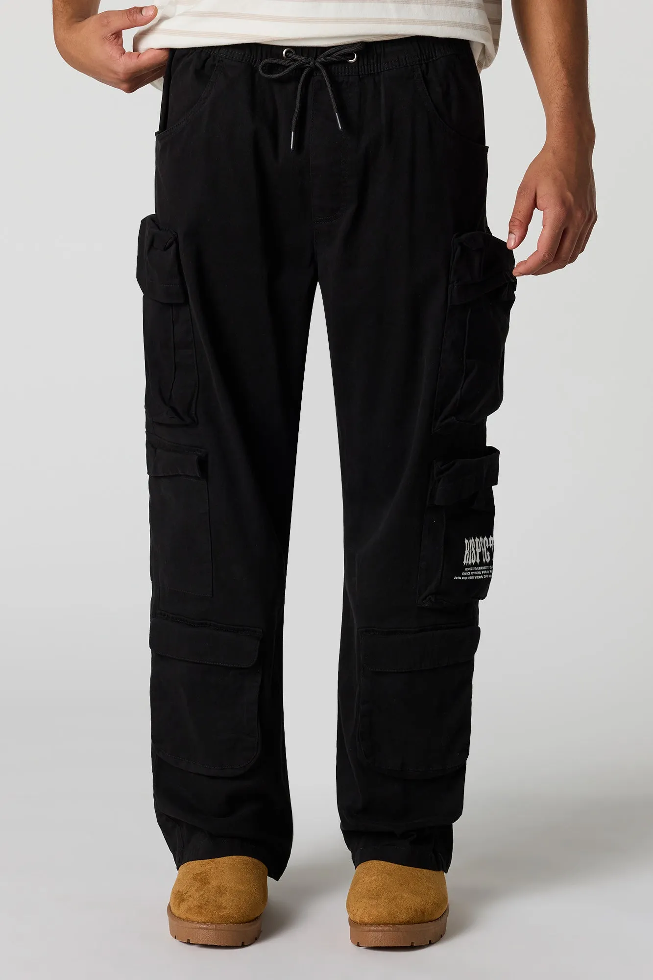 Respect Graphic Baggy Cargo Jogger sold by Urban Planet product image thumbnail 5