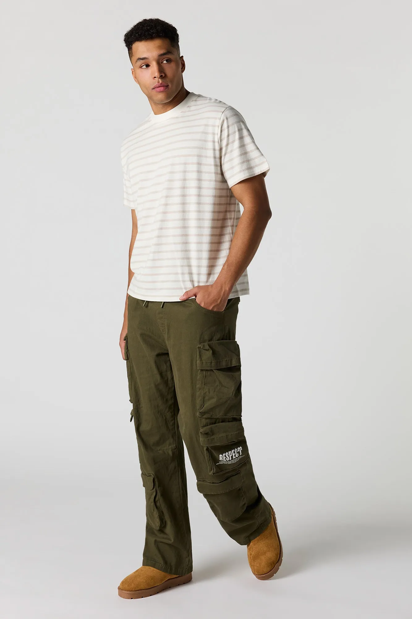 Respect Graphic Baggy Cargo Jogger sold by Urban Planet product image thumbnail 2