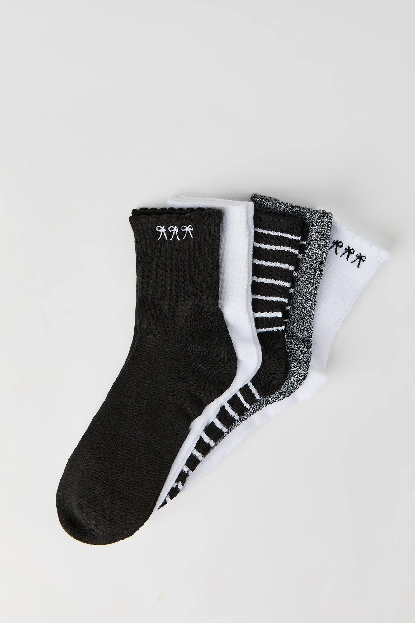 Bow Quarter Socks (5 Pack) sold by Urban Planet