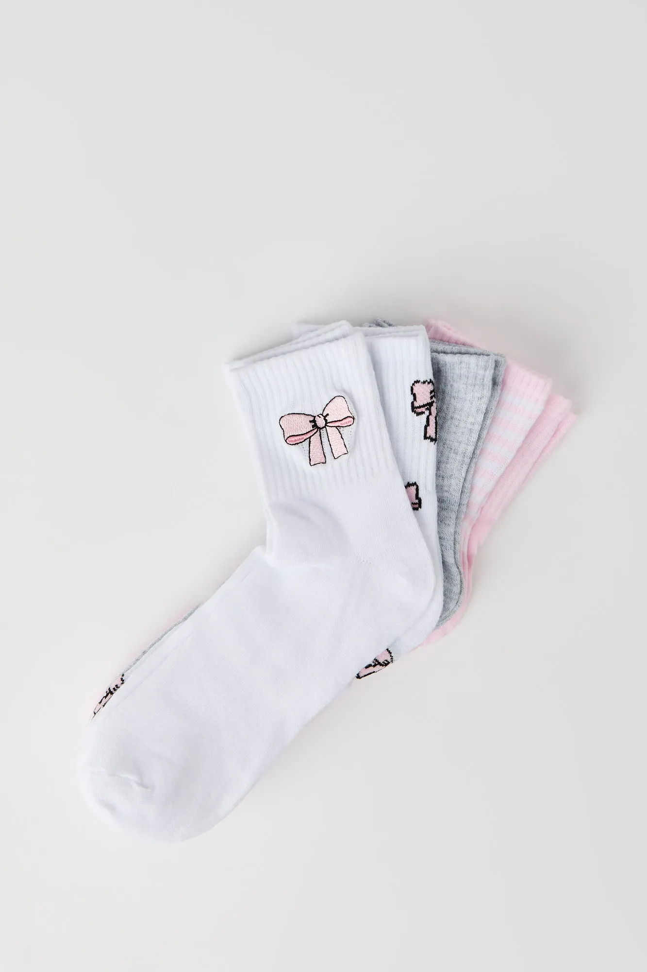 Bow Quarter Socks (5 Pack) sold by Urban Planet product image thumbnail 4
