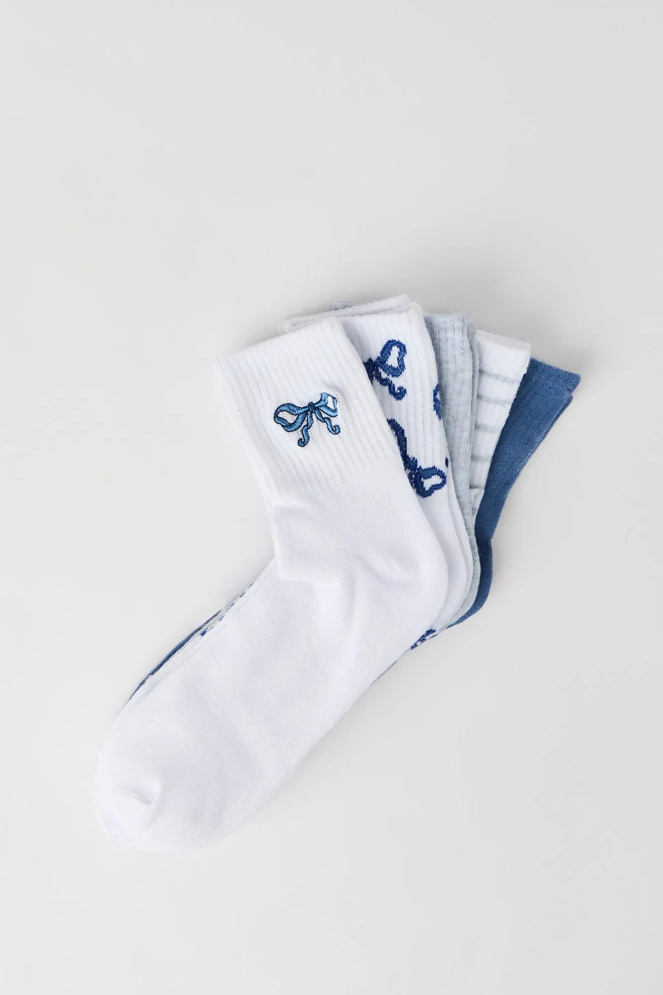 Bow Quarter Socks (5 Pack) sold by Urban Planet product image thumbnail 3