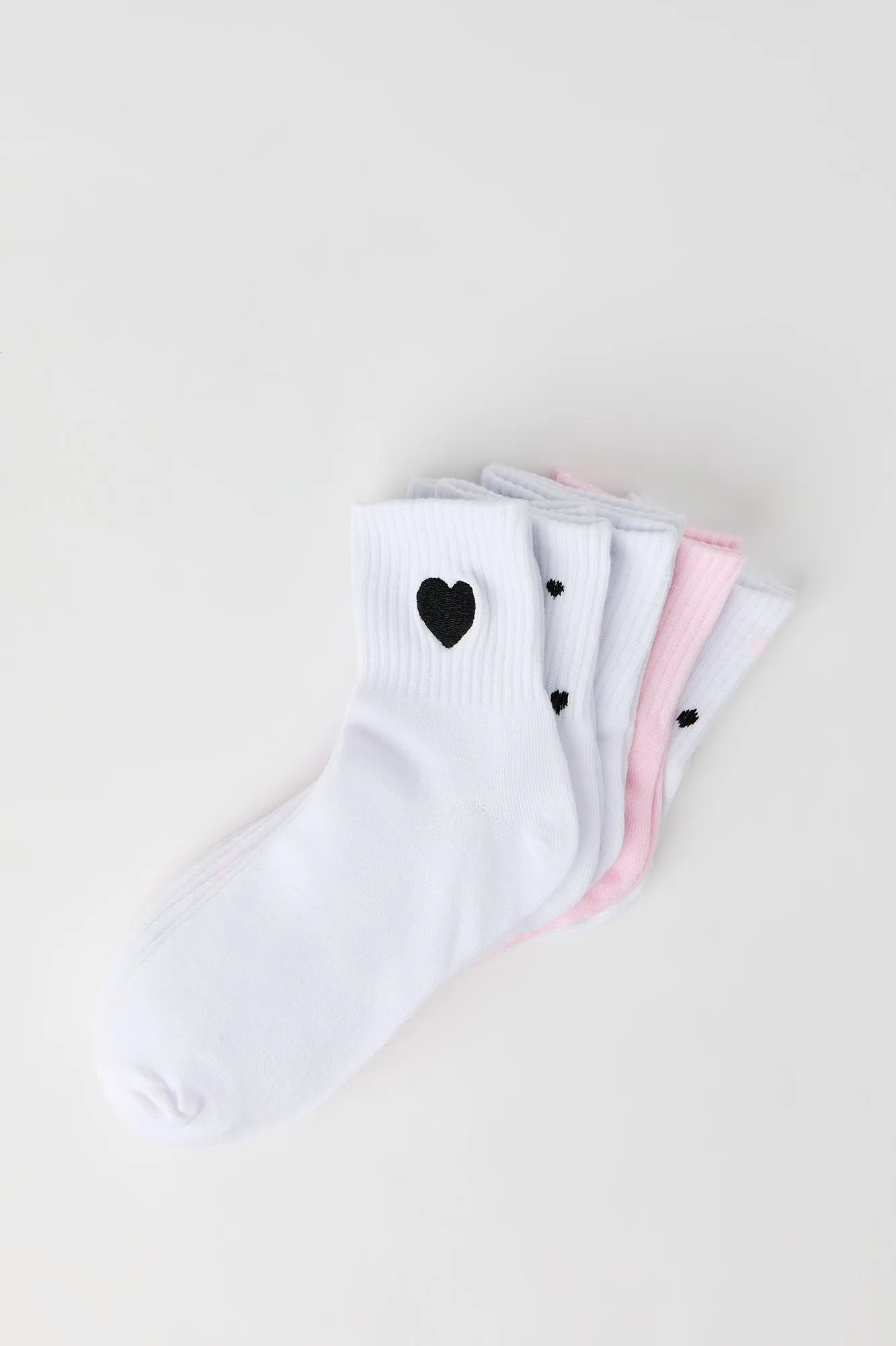 Valentine's Day Embroidered Quarter Socks (5 Pack) sold by Urban Planet