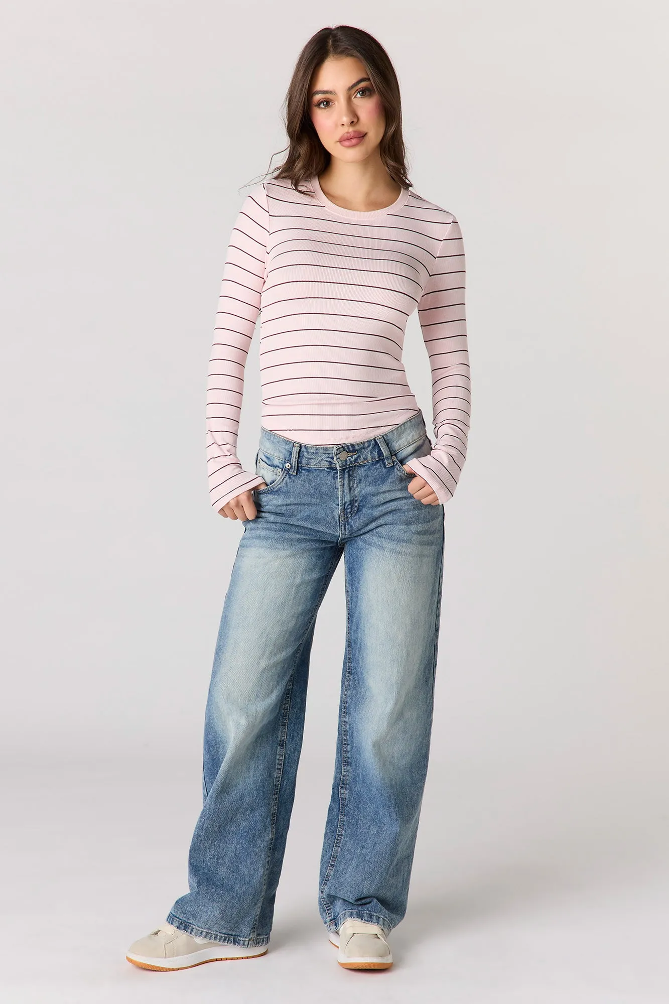 Classic Ribbed Long Sleeve Top sold by Urban Planet product image thumbnail 3