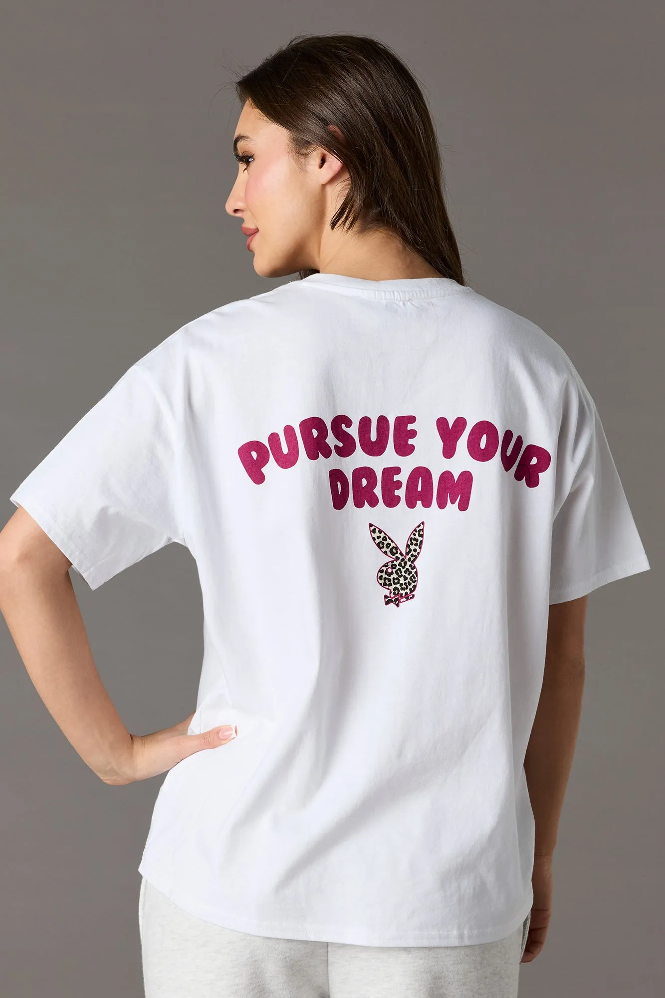 Luxe Heavy Cotton Playboy Puff Print T-Shirt sold by Urban Planet product image thumbnail 5