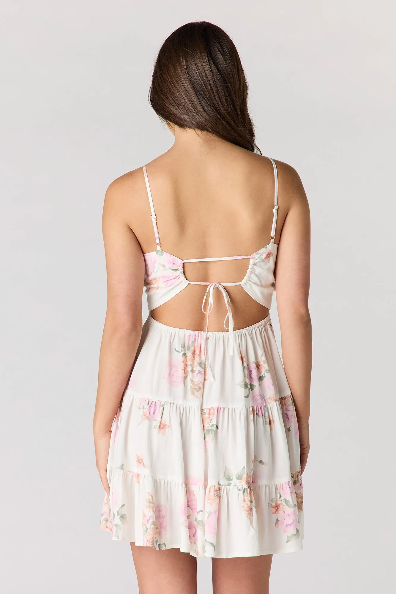 Braless Tie Back Tiered Mini Dress sold by Urban Planet product image thumbnail 2