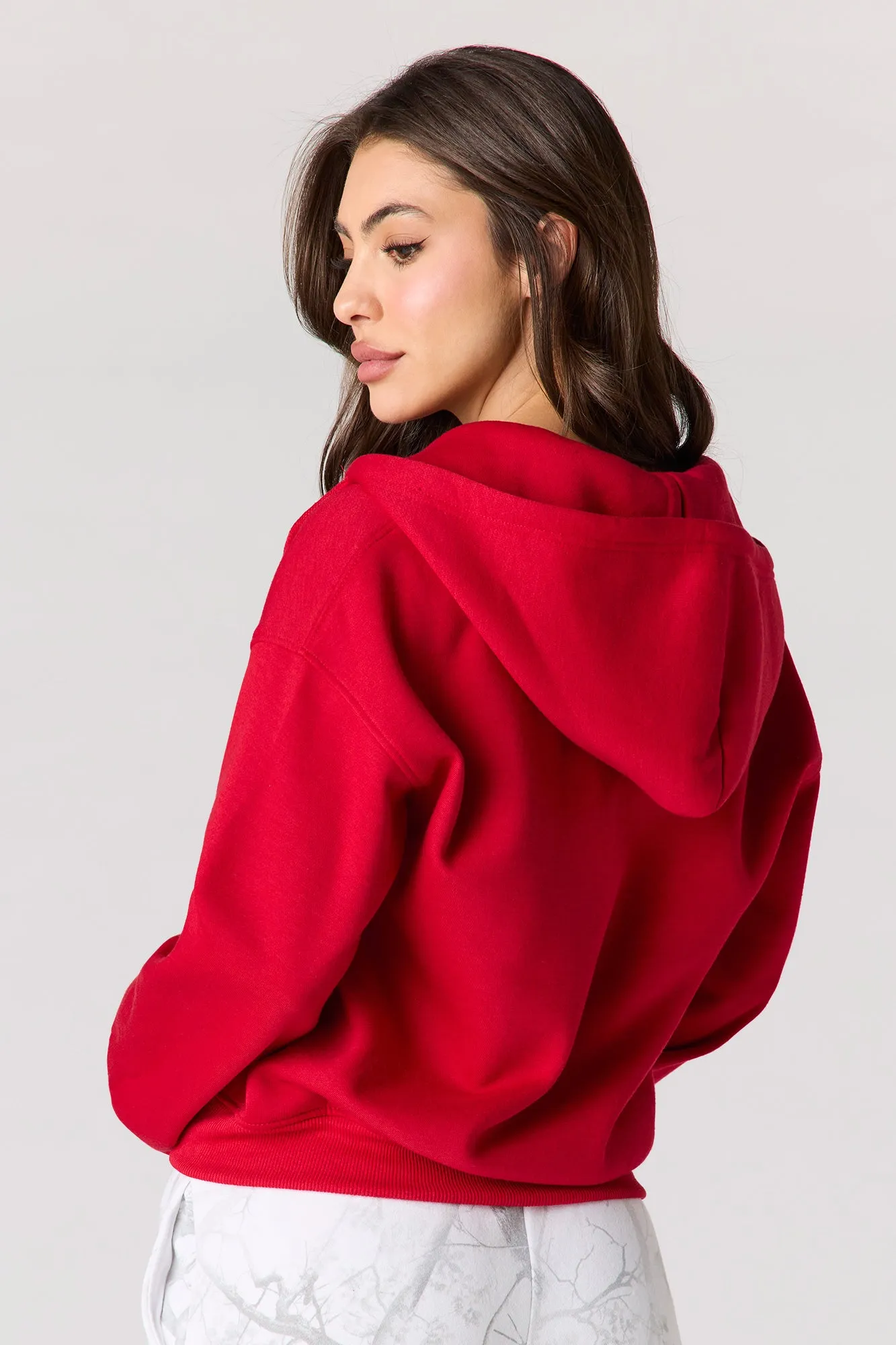 Boxy Fleece Zip-Up Hoodie sold by Urban Planet product image thumbnail 2