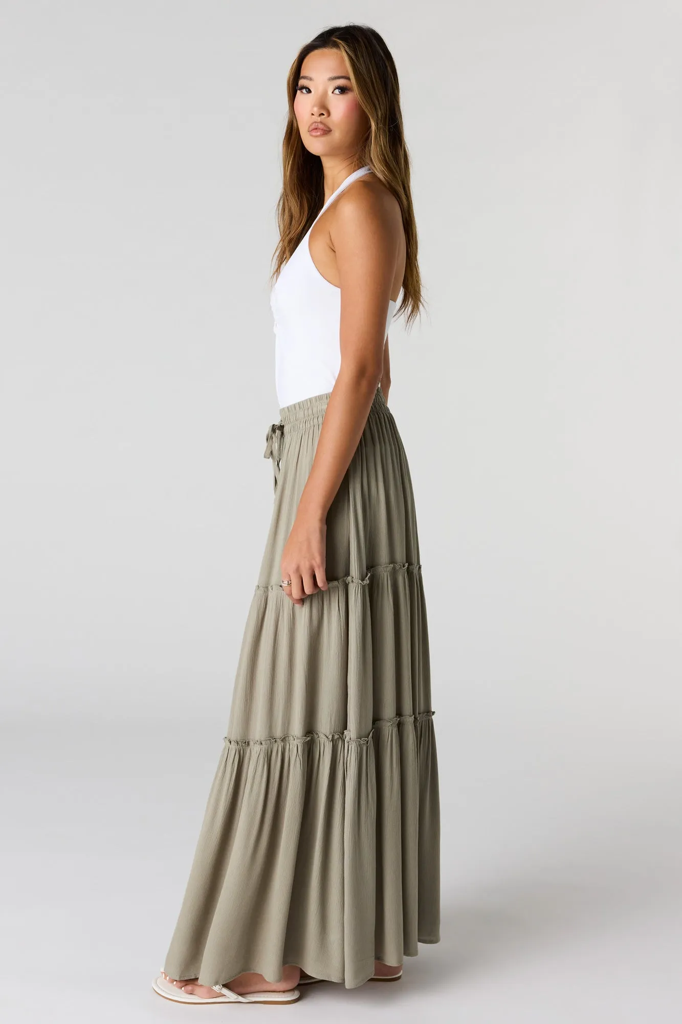 Ruffle Trim Maxi Skirt sold by Urban Planet product image thumbnail 3