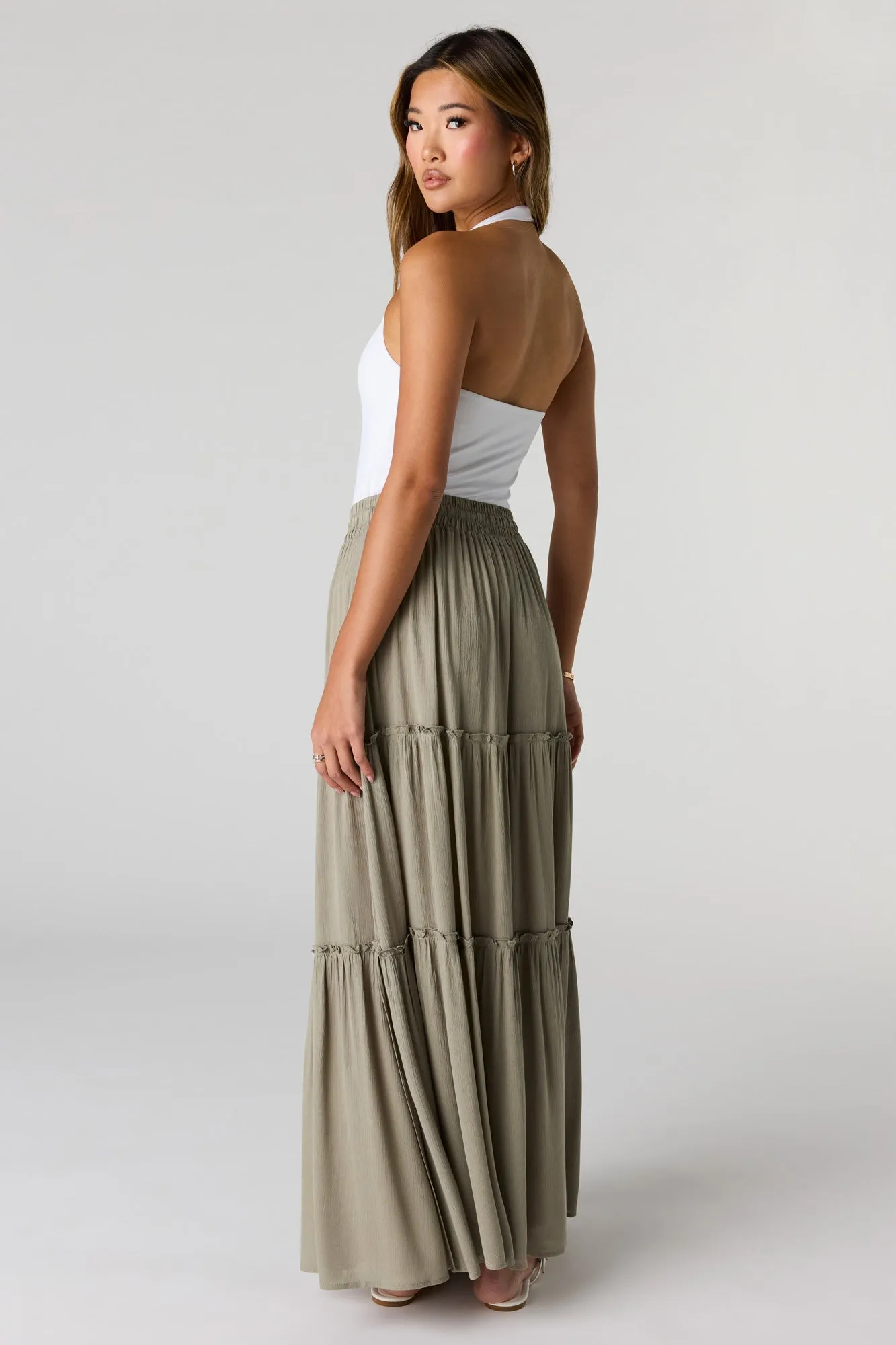 Ruffle Trim Maxi Skirt sold by Urban Planet product image thumbnail 2