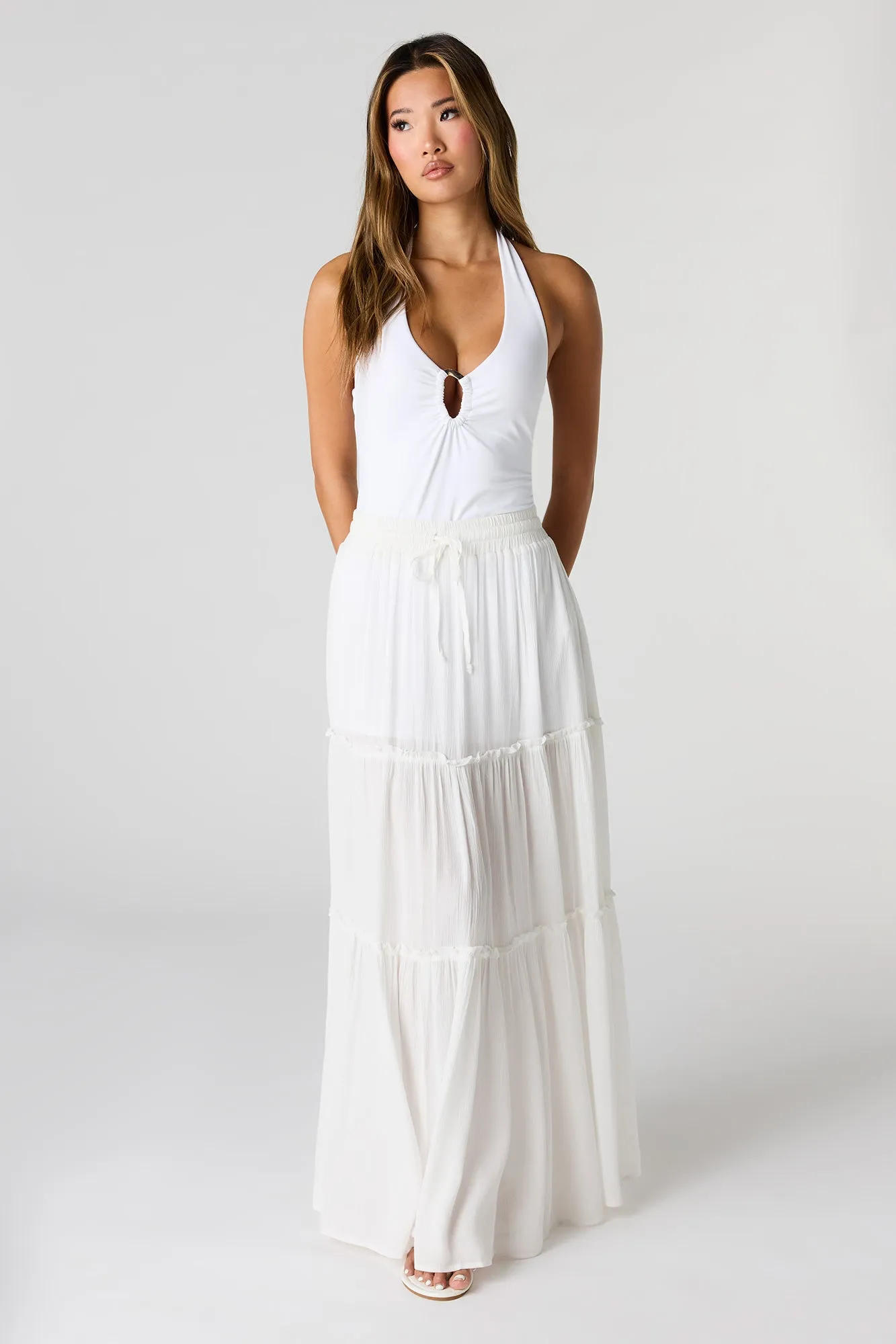 Ruffle Trim Maxi Skirt sold by Urban Planet product image thumbnail 4