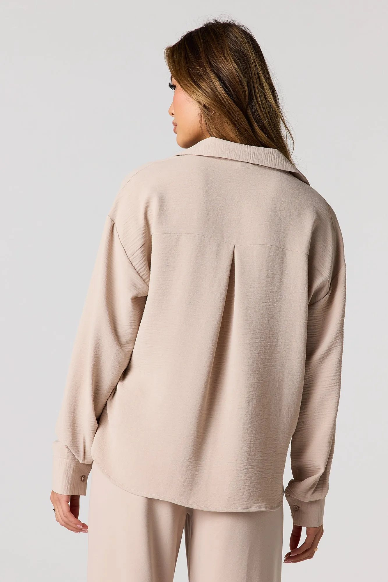 Flowy Button-Up Collared Top sold by Urban Planet product image thumbnail 2