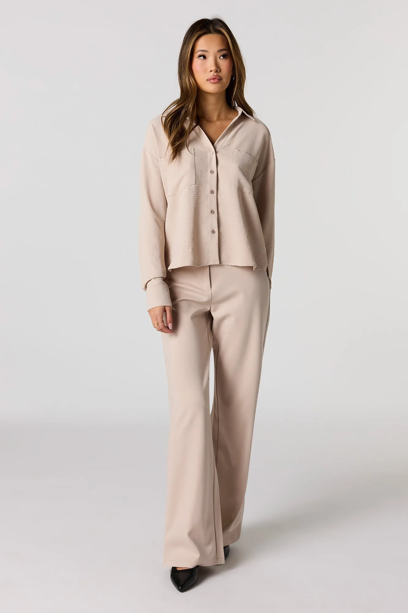 Flowy Button-Up Collared Top sold by Urban Planet product image thumbnail 3