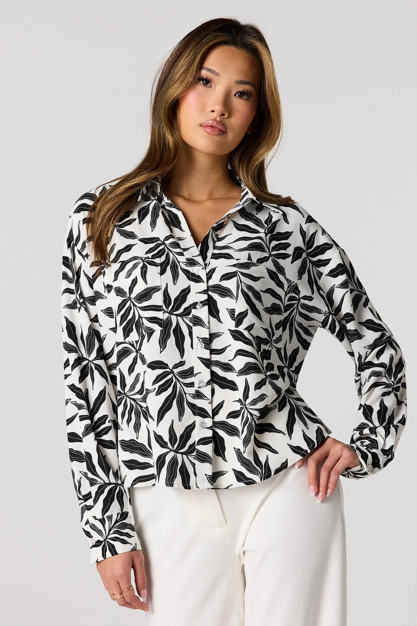 Flowy Button-Up Collared Top sold by Urban Planet product image thumbnail 4