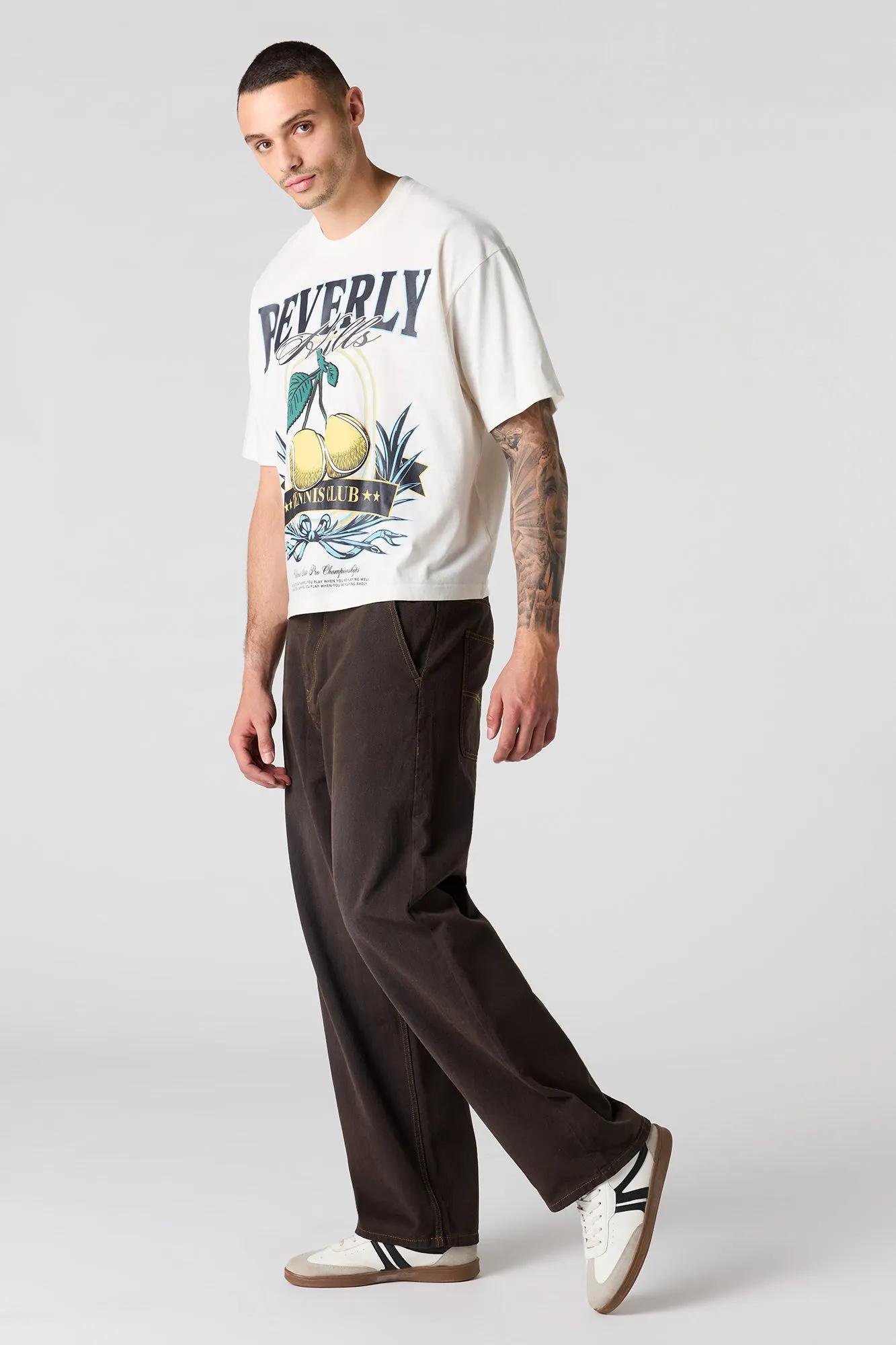 Beverly Hills Puff Print Boxy T-Shirt sold by Urban Planet product image thumbnail 3