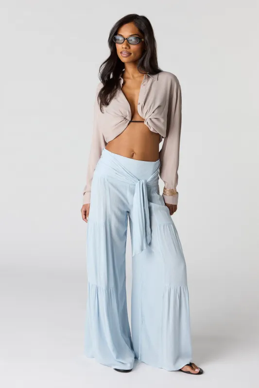 Tie Waist Tiered Palazzo Pant made by Stitches